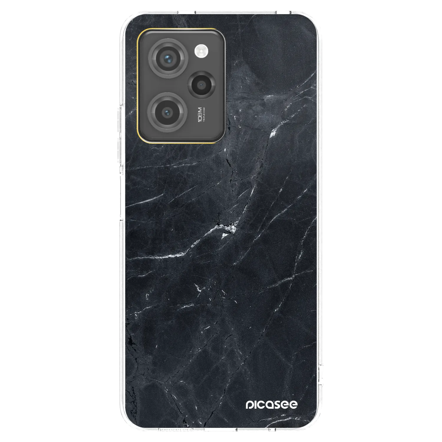 Picasee silikonski prozorni ovitek za Xiaomi Poco X5 Pro - Black marble