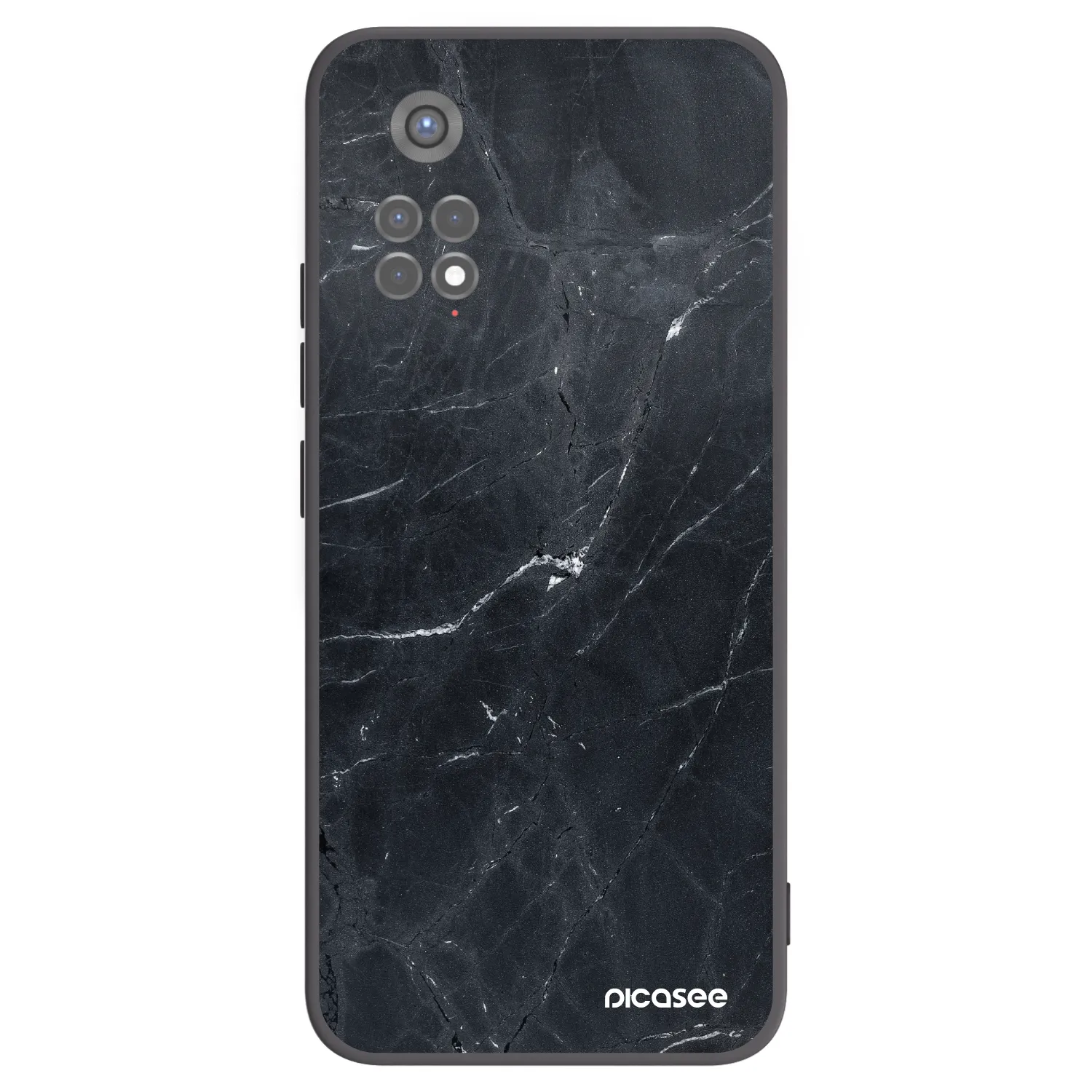 Picasee silikonski črni ovitek za Xiaomi Redmi Note 11S 5G - Black marble