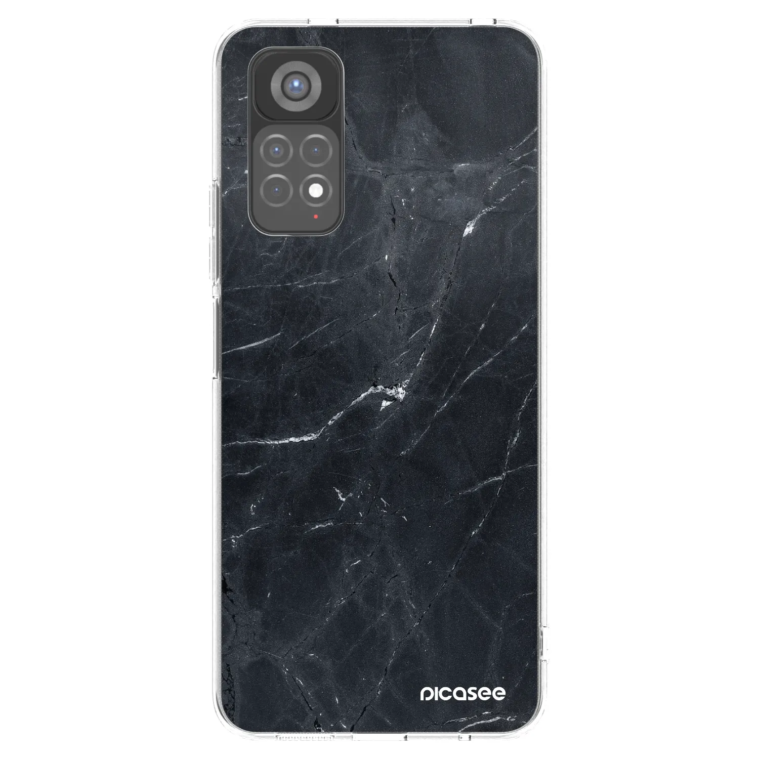 Picasee silikonski prozorni ovitek za Xiaomi Redmi Note 11S 5G - Black marble