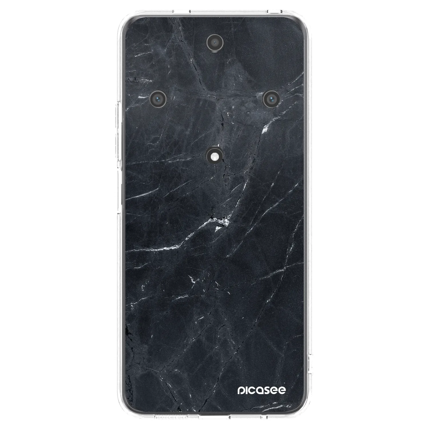 Picasee silikonski prozorni ovitek za Honor Magic5 Lite 5G - Black marble