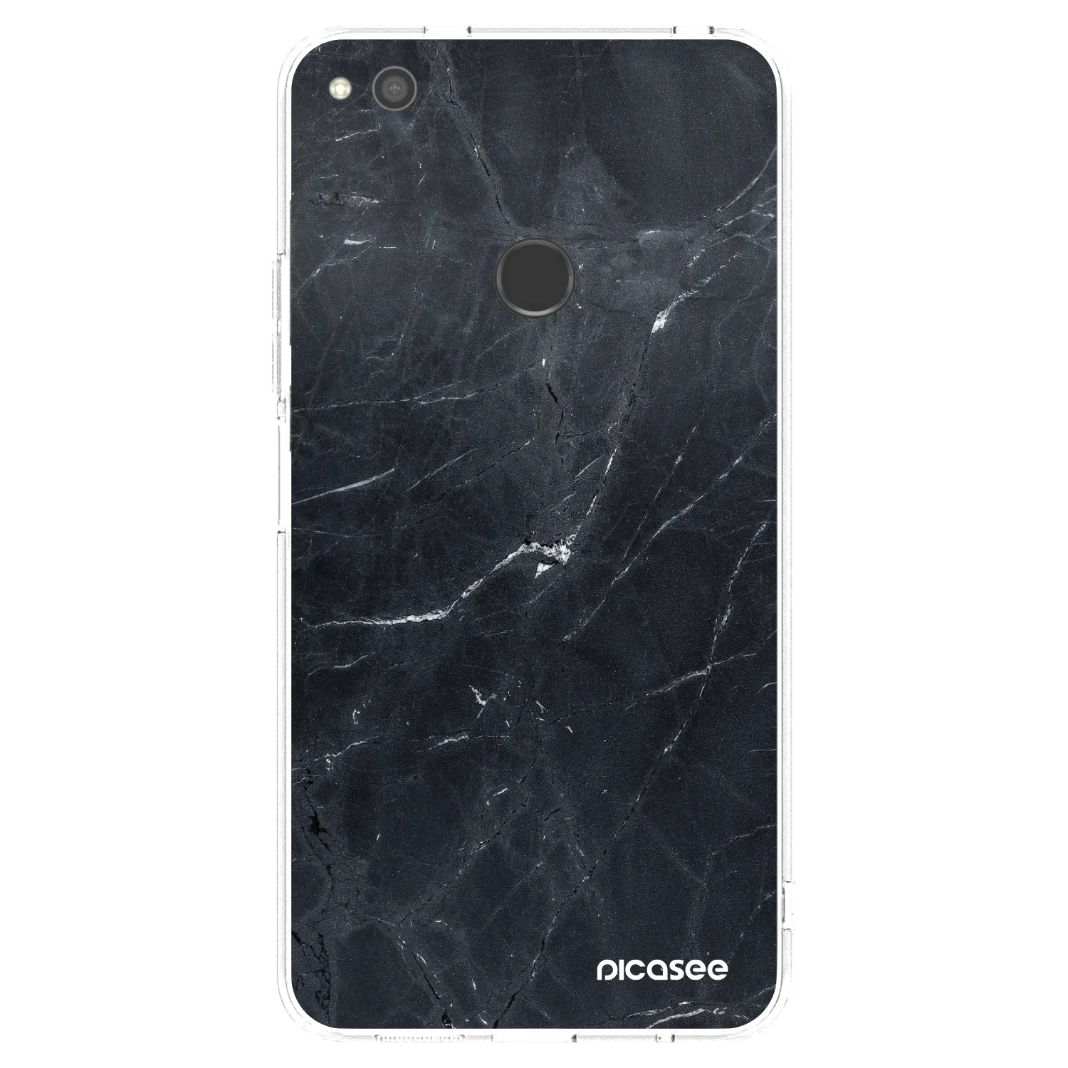 Picasee silikonski prozorni ovitek za Huawei P9 Lite 2017 - Black marble