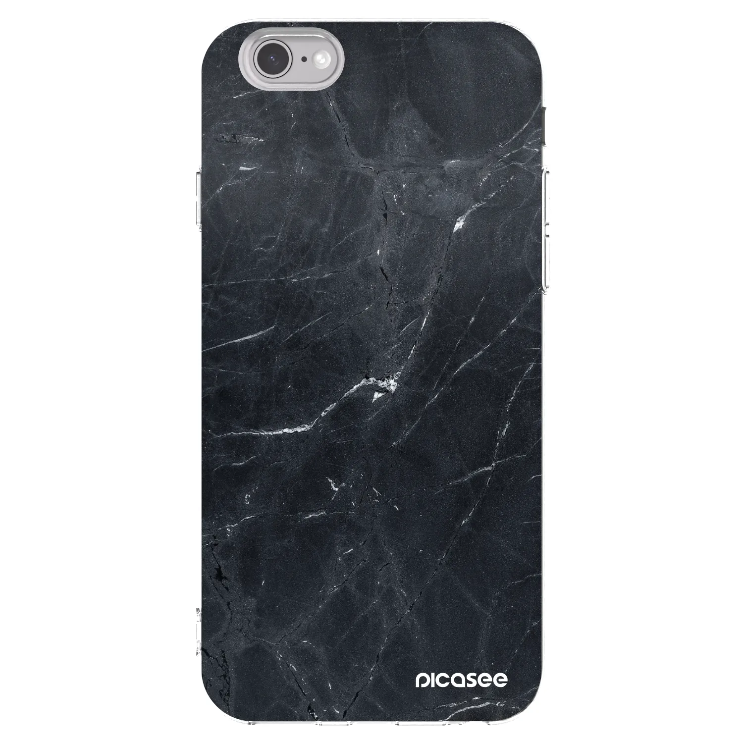 Picasee silikonski prozorni ovitek za Apple iPhone 6/6S - Black marble