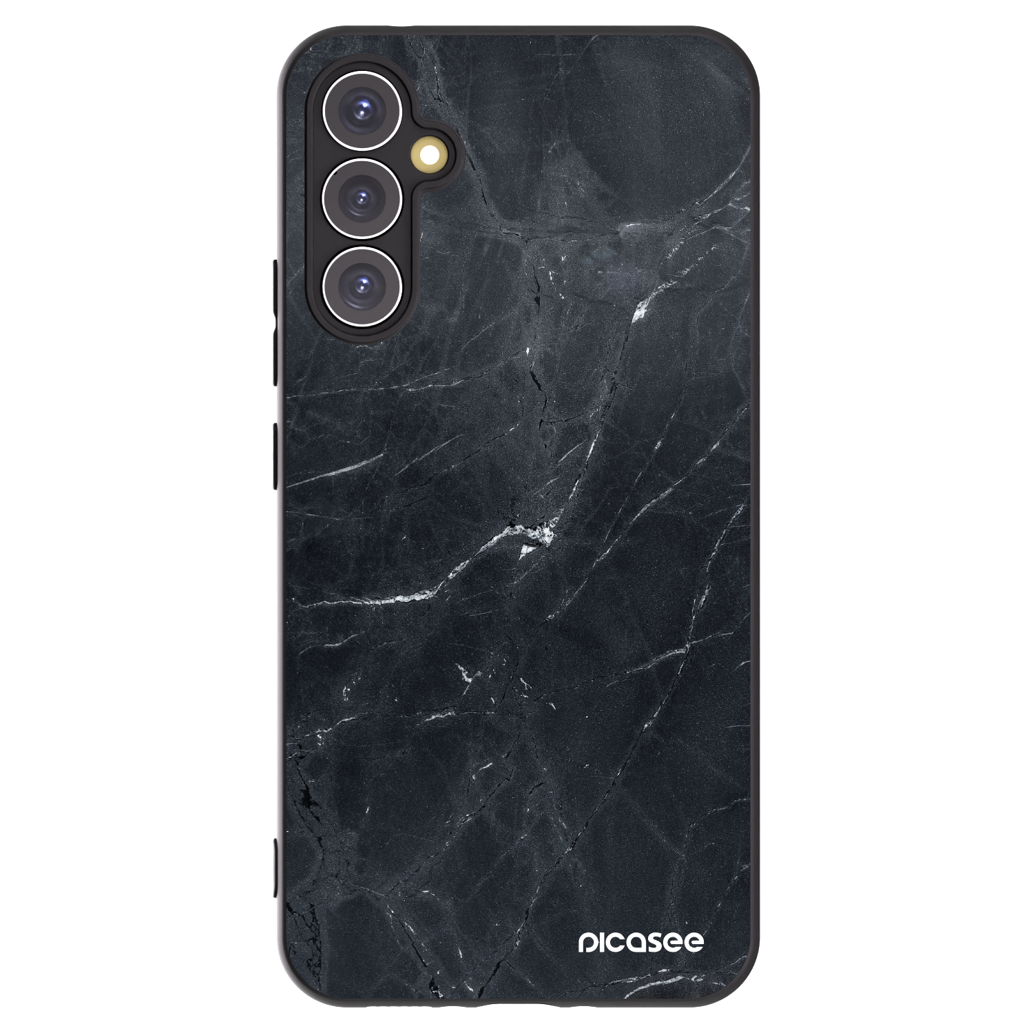 Picasee silikonski črni ovitek za Samsung Galaxy A34 5G A346B - Black marble