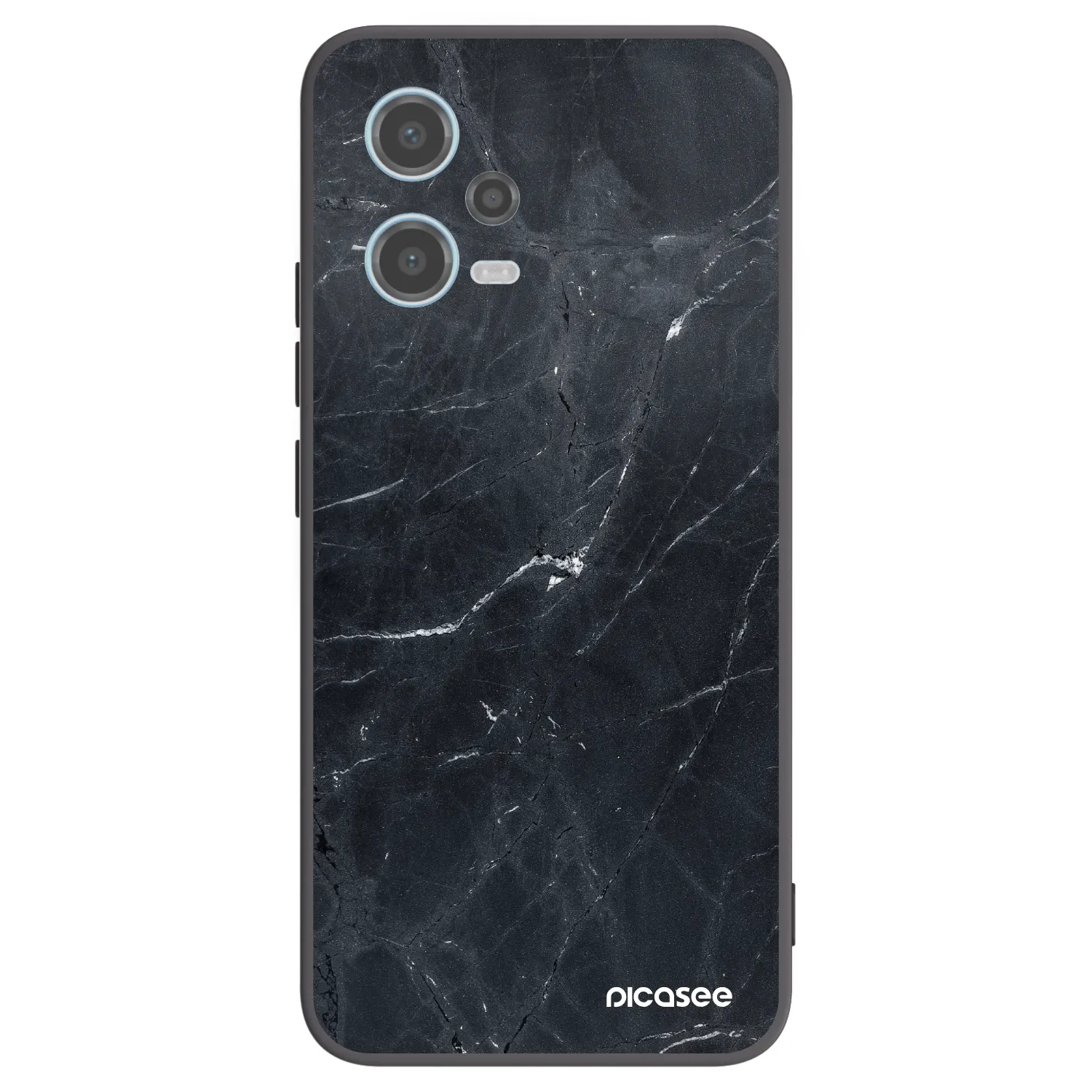 Picasee silikonski črni ovitek za Xiaomi Redmi Note 12 5G - Black marble