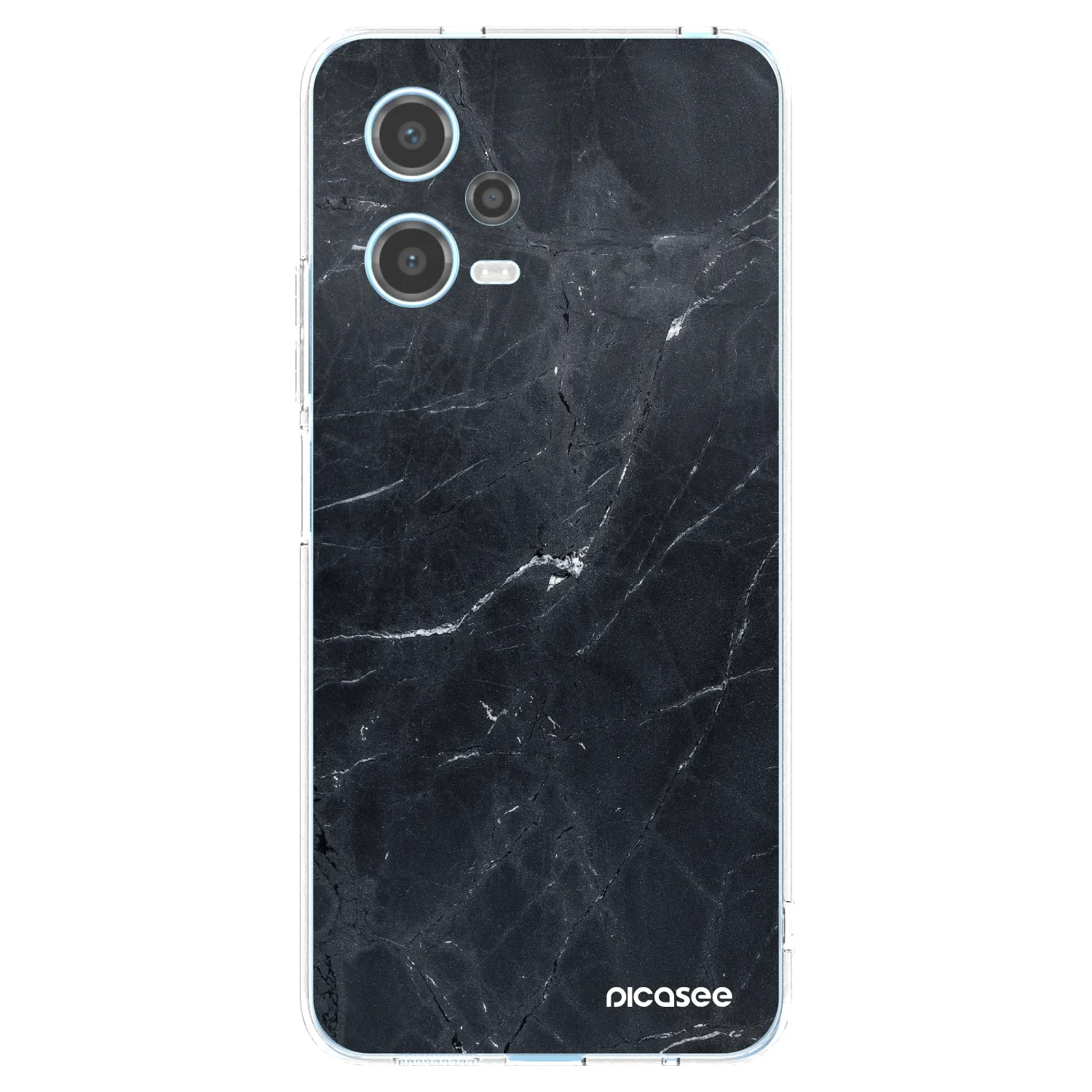 Picasee silikonski prozorni ovitek za Xiaomi Redmi Note 12 5G - Black marble