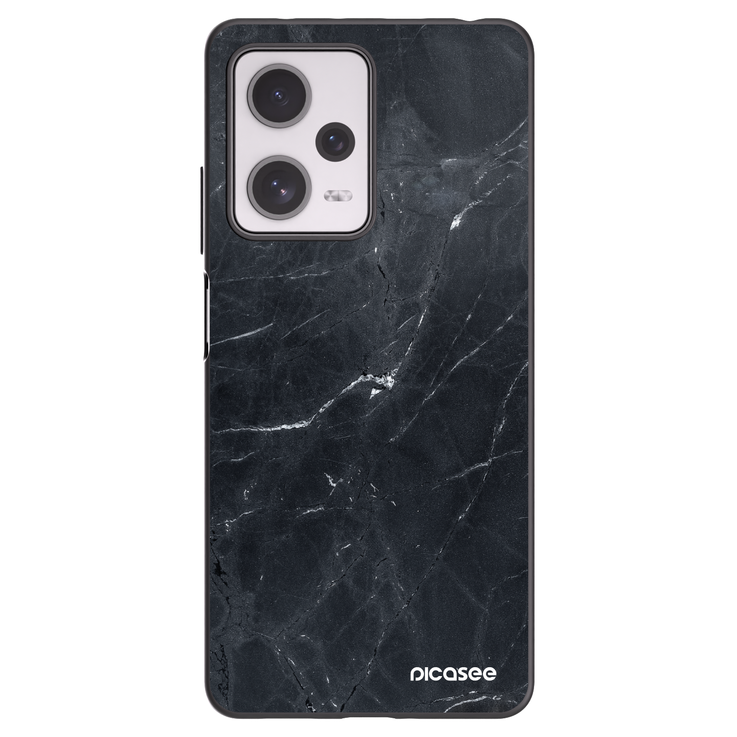 Picasee silikonski črni ovitek za Xiaomi Redmi Note 12 Pro+ 5G - Black marble