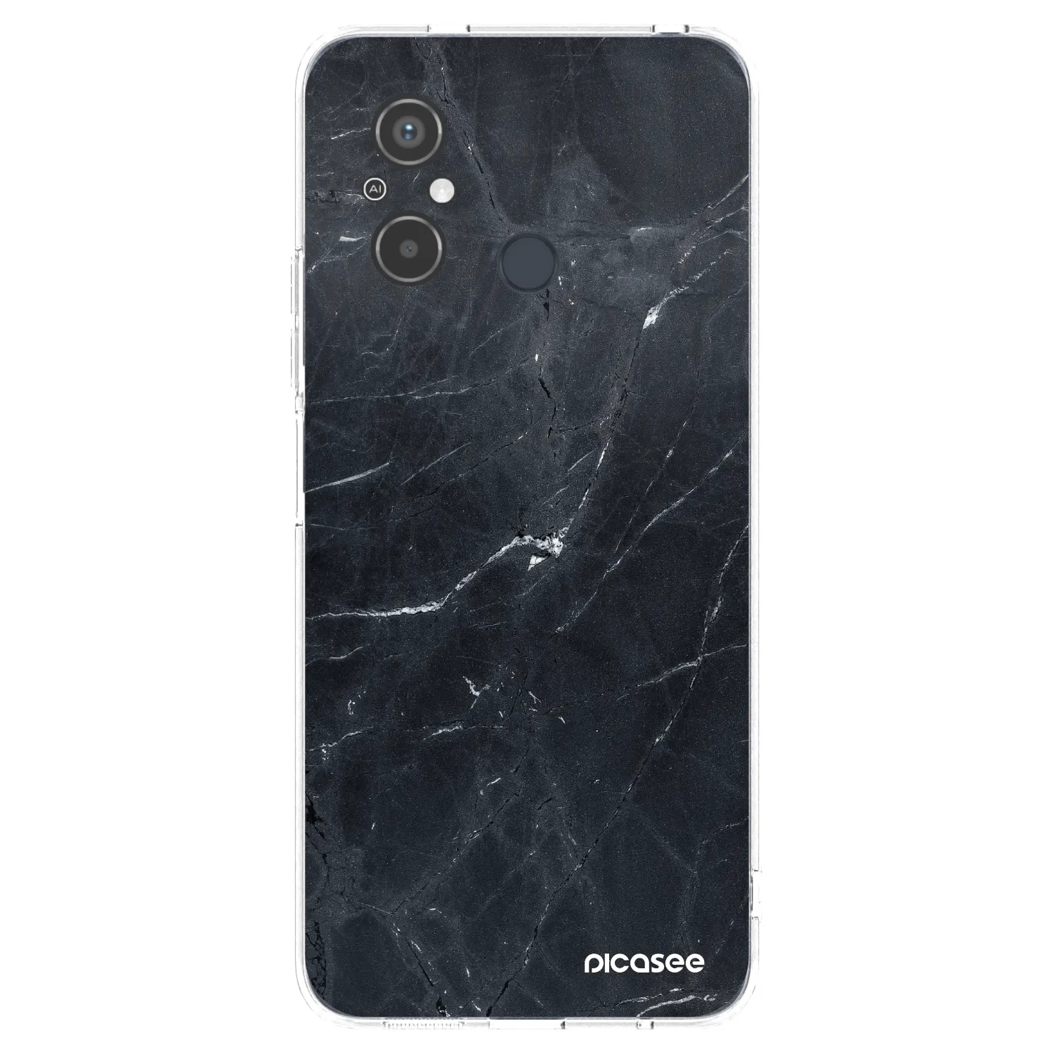 Picasee silikonski prozorni ovitek za Xiaomi Redmi 12C - Black marble