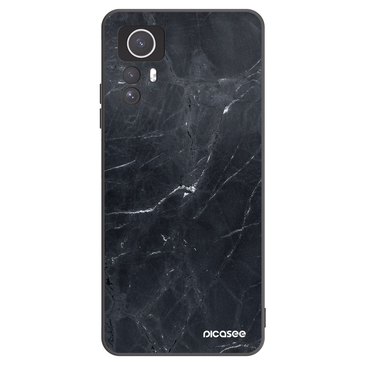 Picasee silikonski črni ovitek za Xiaomi Redmi Note 12S - Black marble