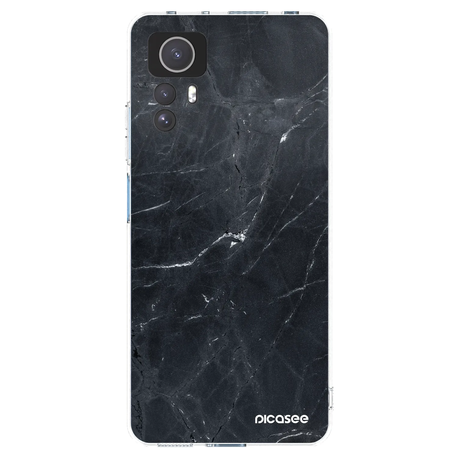 Picasee silikonski prozorni ovitek za Xiaomi Redmi Note 12S - Black marble