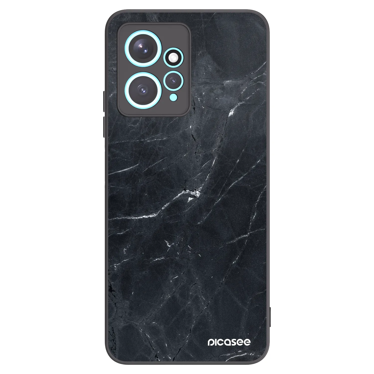 Picasee silikonski črni ovitek za Xiaomi Redmi Note 12 4G - Black marble