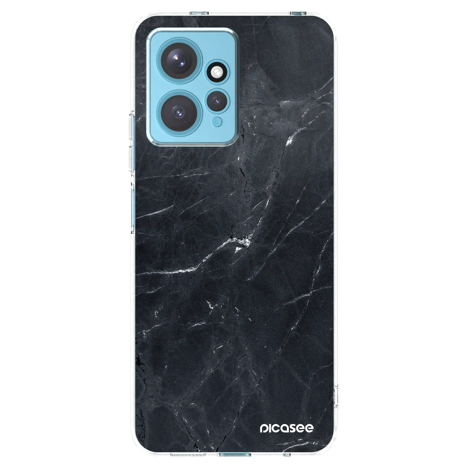 Picasee silikonski prozorni ovitek za Xiaomi Redmi Note 12 4G - Black marble