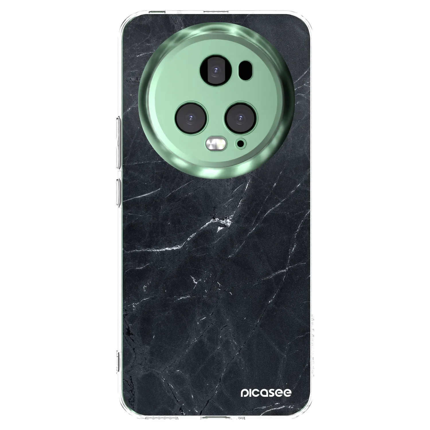 Picasee silikonski prozorni ovitek za Honor Magic5 Pro - Black marble