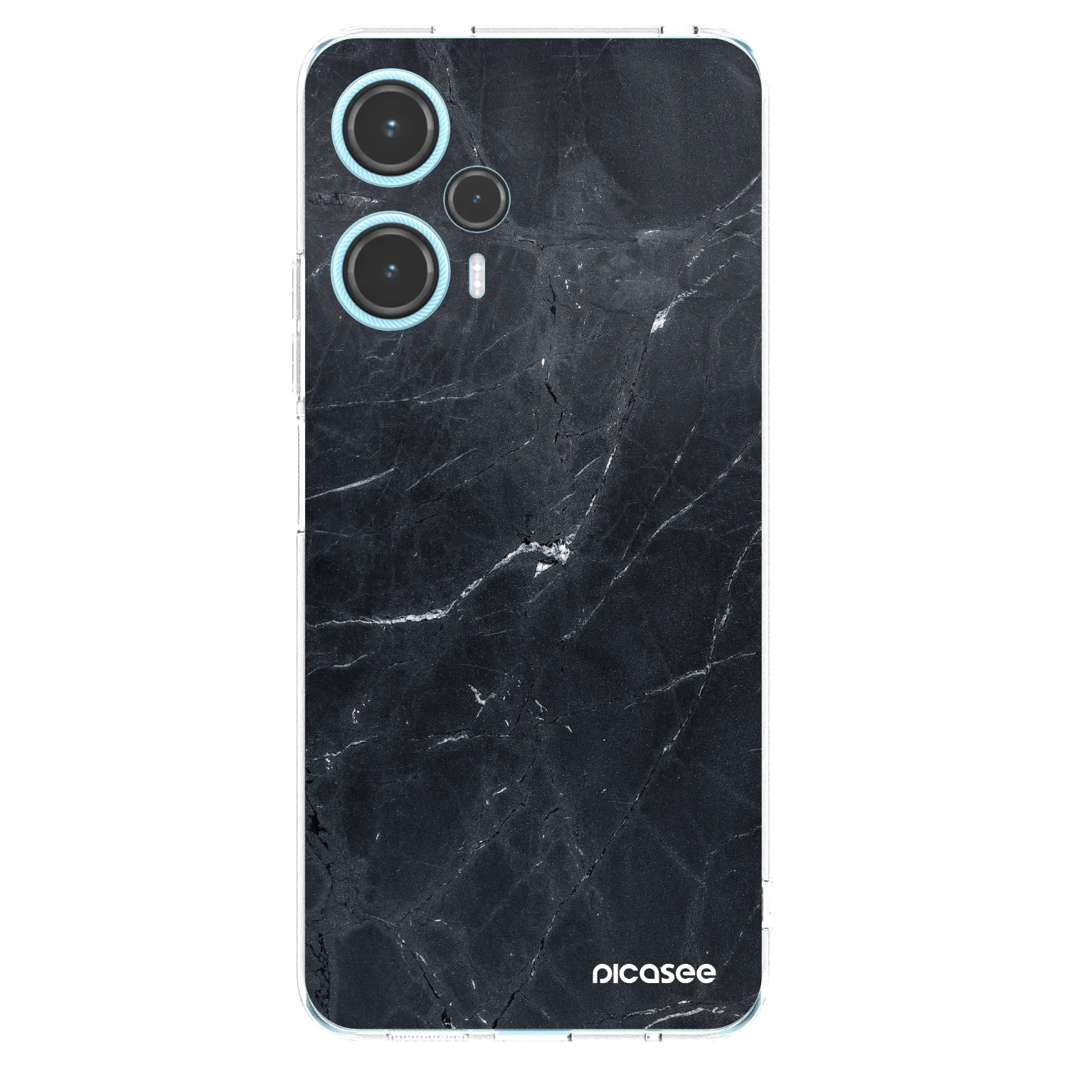 Picasee silikonski prozorni ovitek za Xiaomi Poco F5 - Black marble