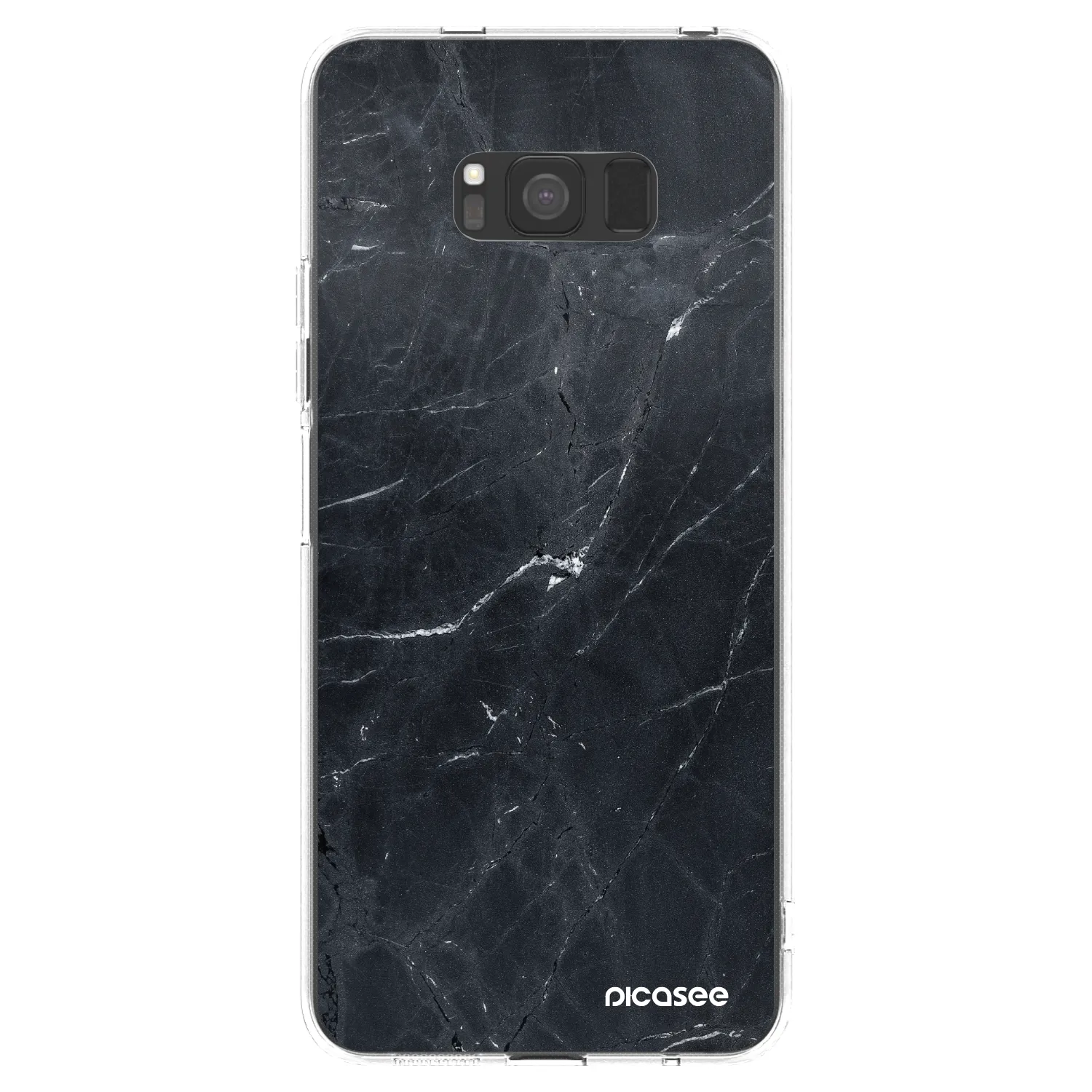 Picasee silikonski prozorni ovitek za Samsung Galaxy S8 G950F - Black marble