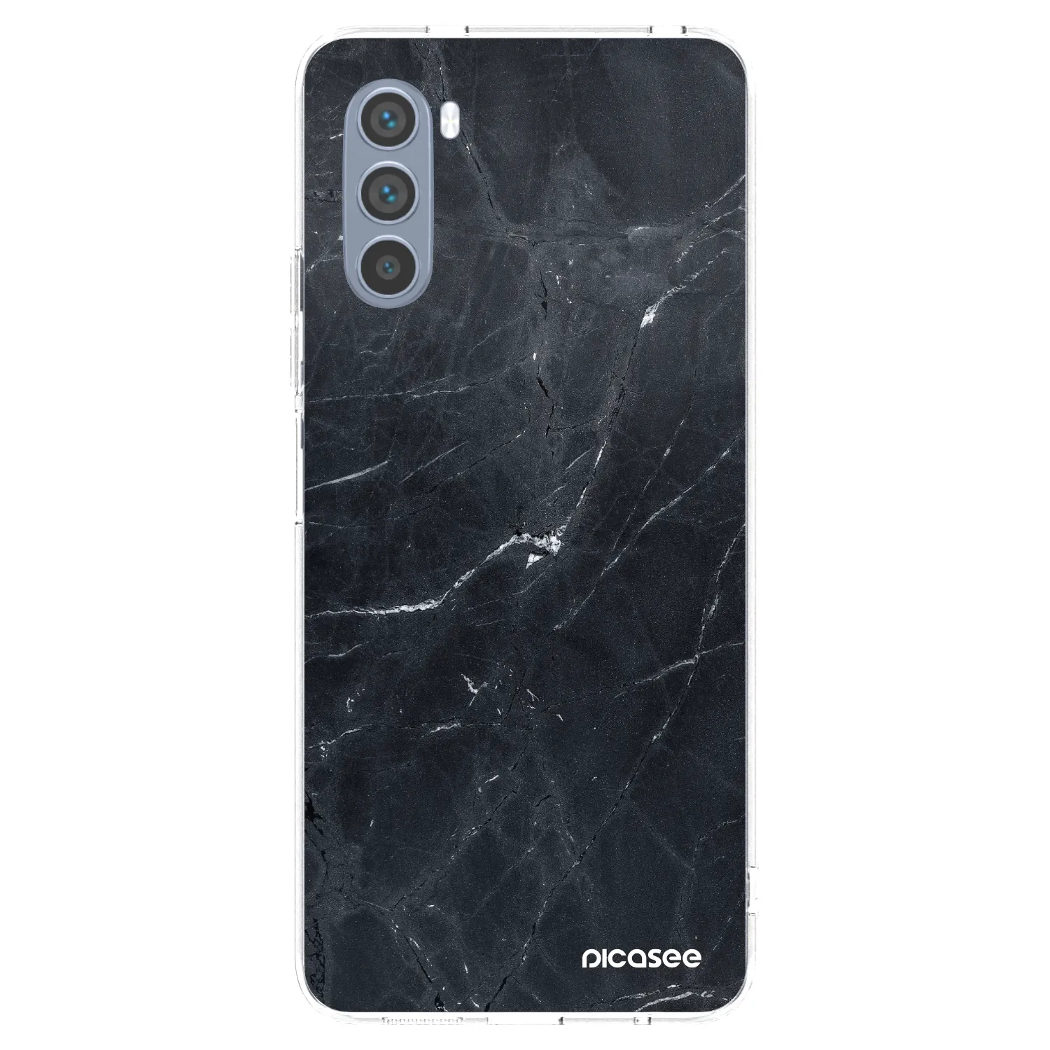 Picasee silikonski prozorni ovitek za Motorola Moto G62 - Black marble