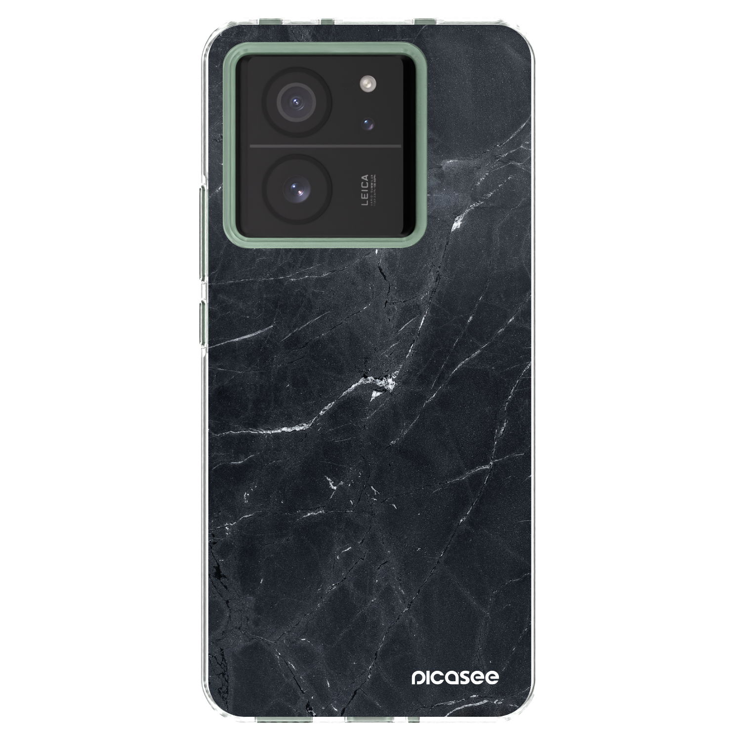 Picasee silikonski prozorni ovitek za Xiaomi 13T - Black marble