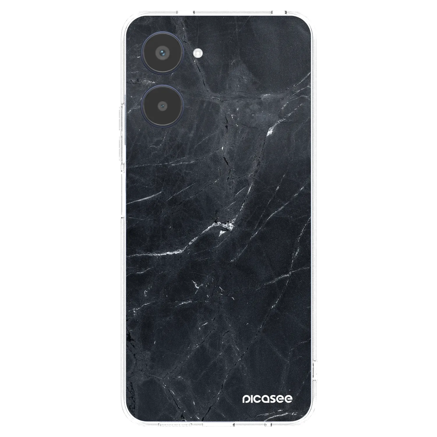 Picasee silikonski prozorni ovitek za Realme 10 4G - Black marble