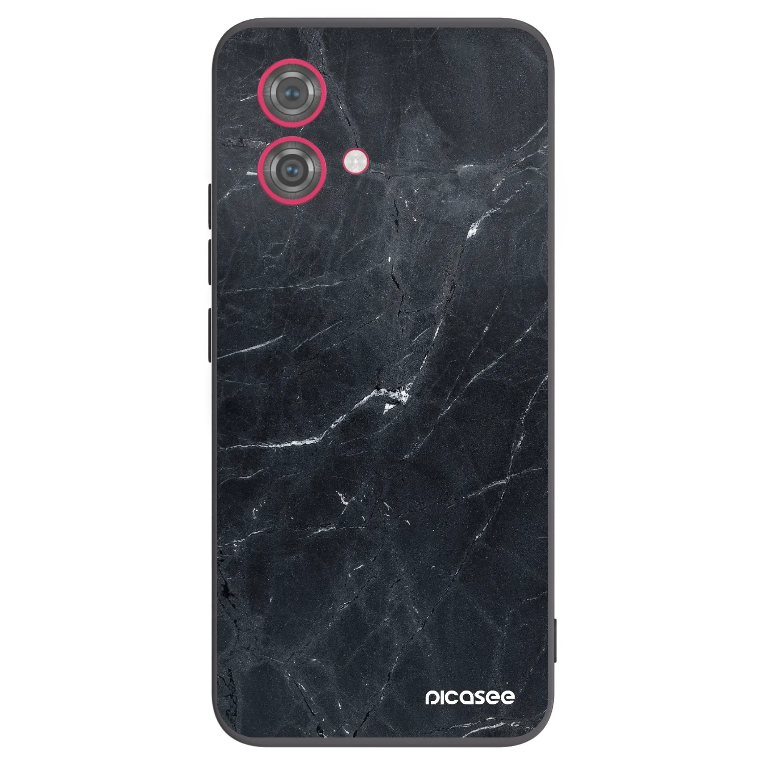 Picasee silikonski črni ovitek za Motorola Moto G84 5G - Black marble