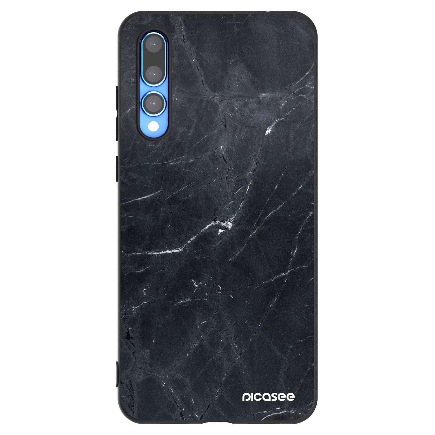 Picasee silikonski črni ovitek za Huawei P20 Pro - Black marble