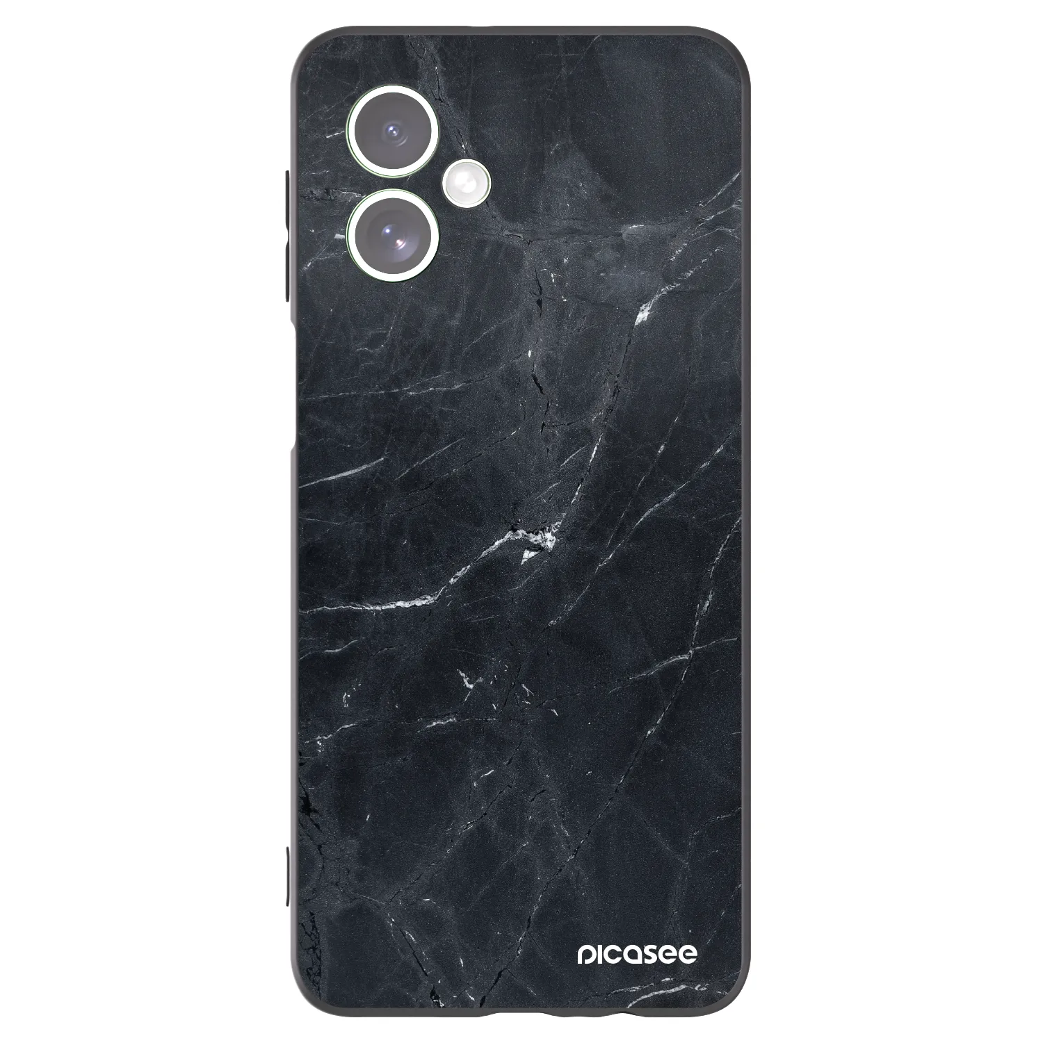 Picasee silikonski črni ovitek za Motorola Moto G54 5G - Black marble