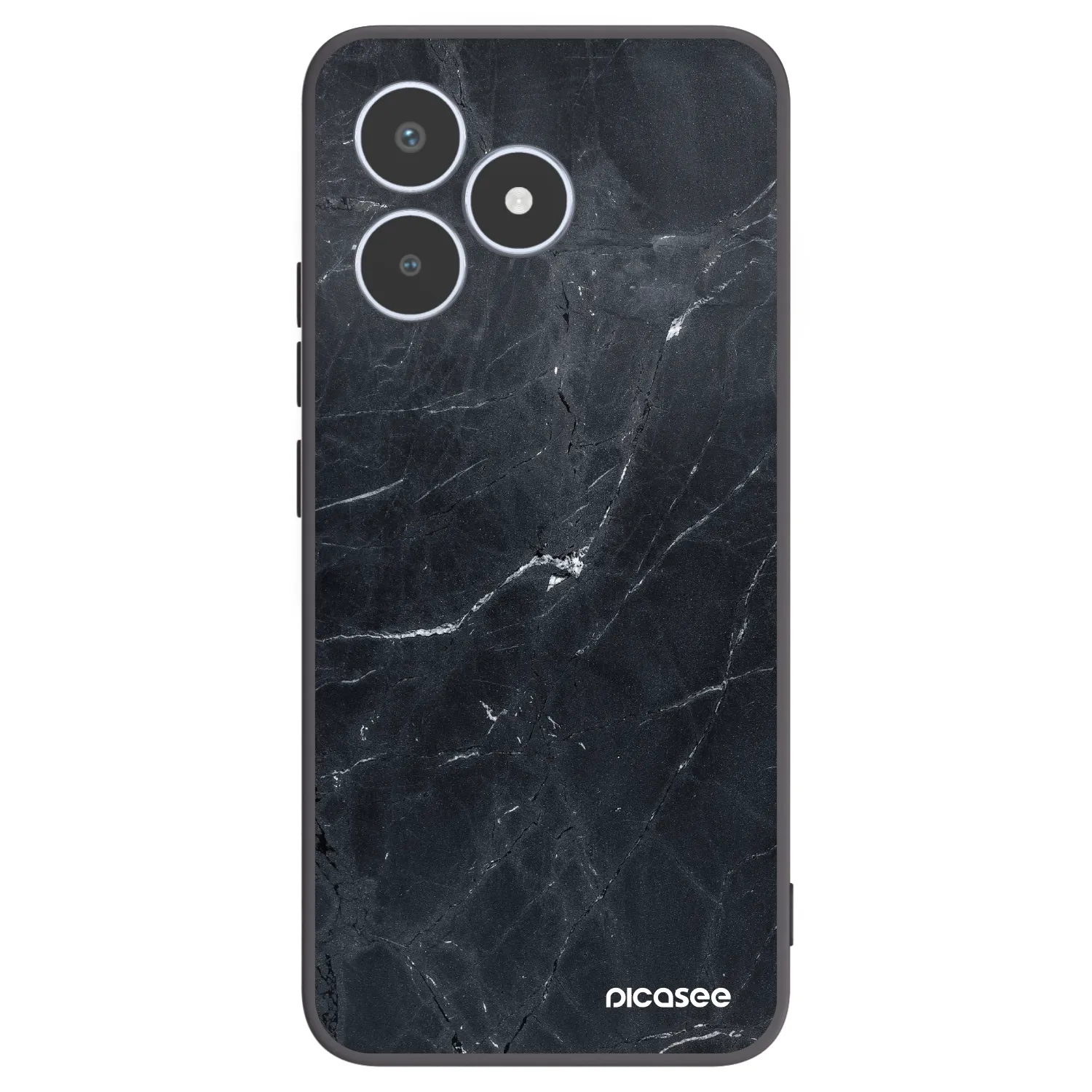 Picasee silikonski črni ovitek za Realme C53 - Black marble