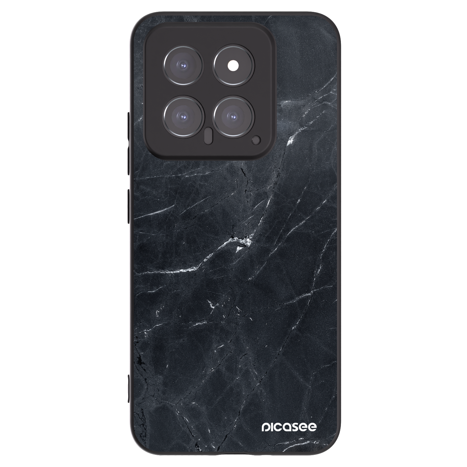 Picasee silikonski črni ovitek za Xiaomi 14 - Black marble