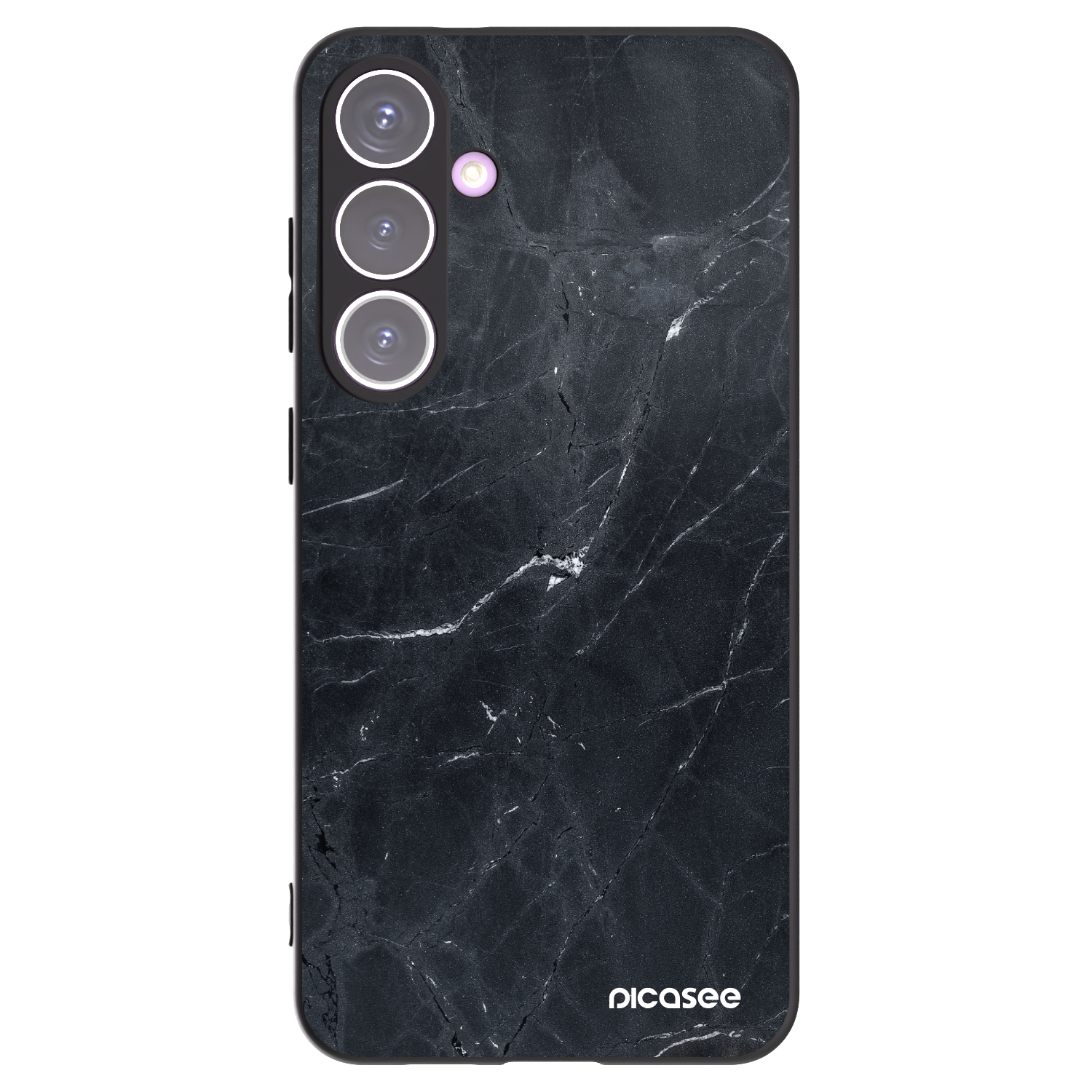Picasee silikonski črni ovitek za Samsung Galaxy S24+ S926B 5G - Black marble