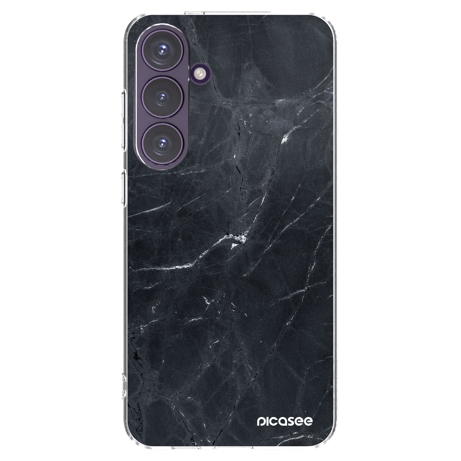 Picasee silikonski prozorni ovitek za Samsung Galaxy S24+ S926B 5G - Black marble