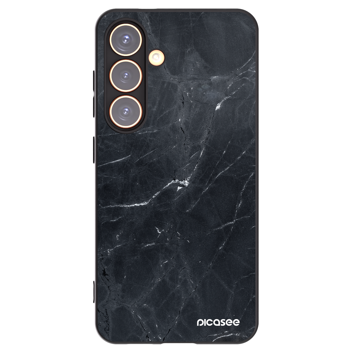 Picasee silikonski črni ovitek za Samsung Galaxy S24 S921B 5G - Black marble