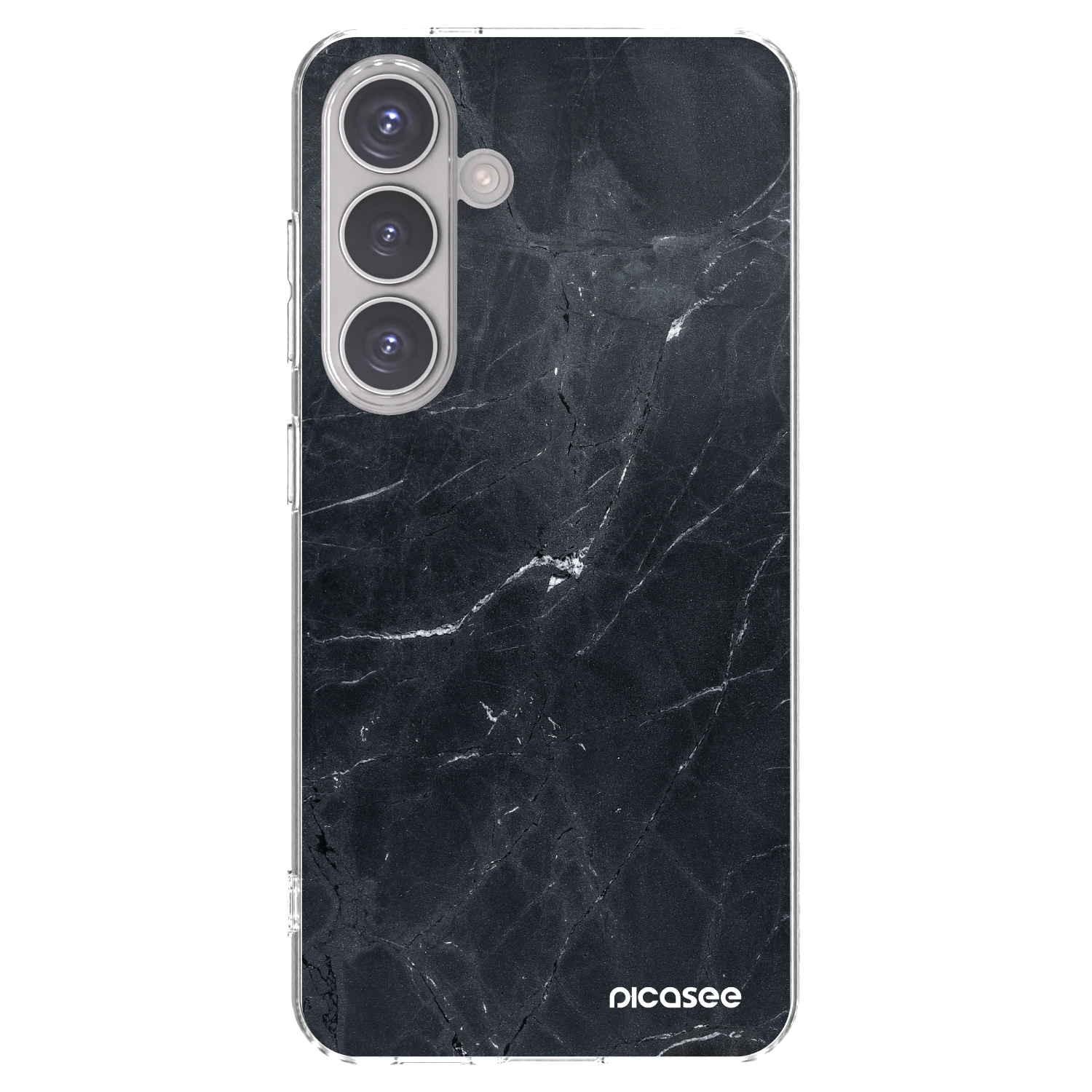 Picasee silikonski prozorni ovitek za Samsung Galaxy S24 S921B 5G - Black marble