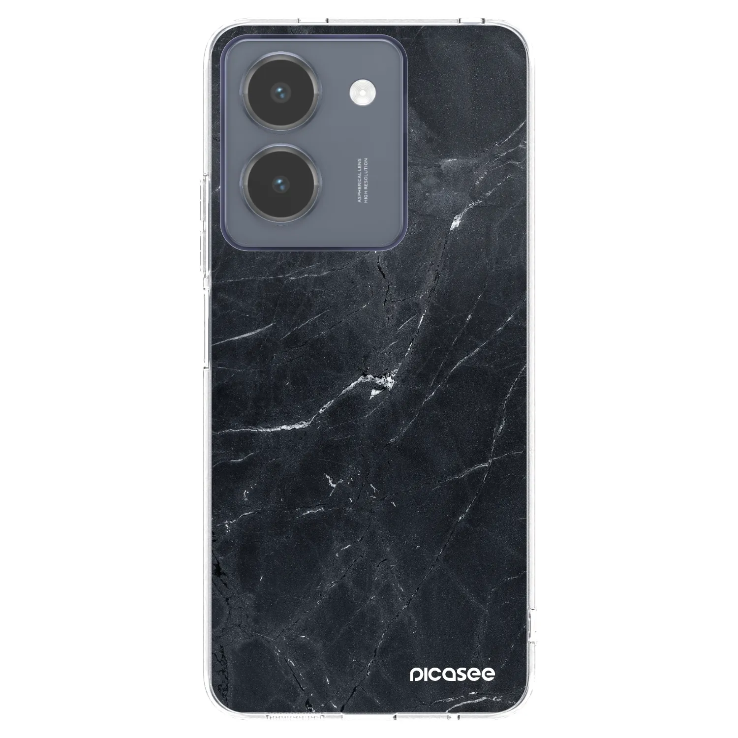 Picasee silikonski prozorni ovitek za Vivo Y36 4G - Black marble