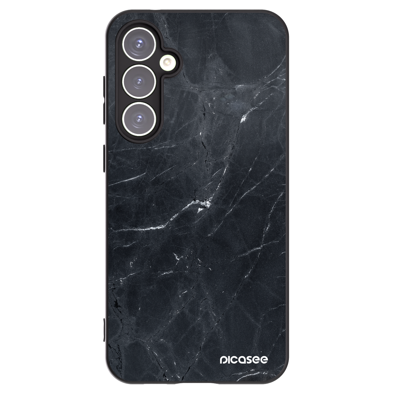 Picasee silikonski črni ovitek za Samsung Galaxy S23 FE S711B - Black marble