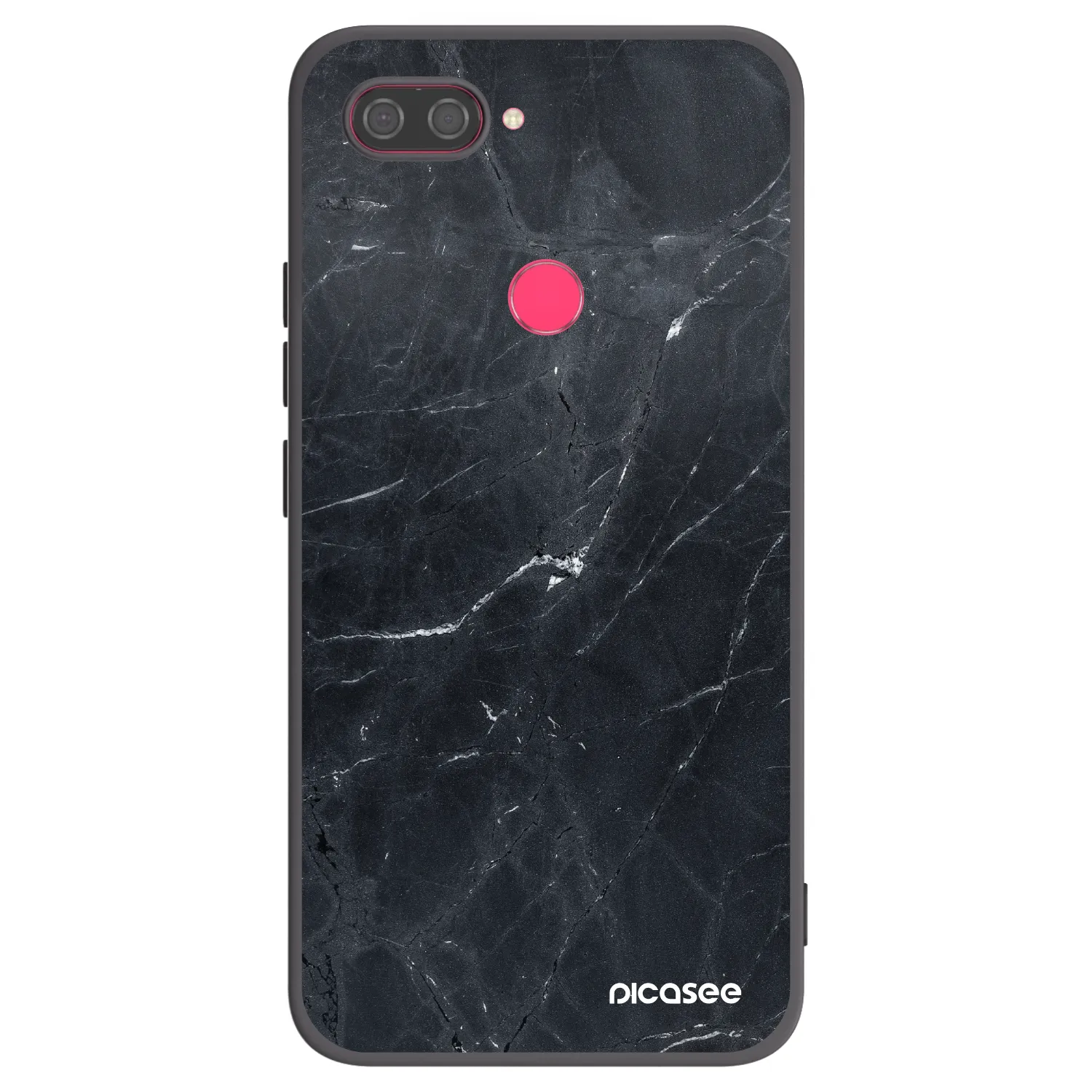 Picasee silikonski črni ovitek za Xiaomi Mi 8 Lite - Black marble