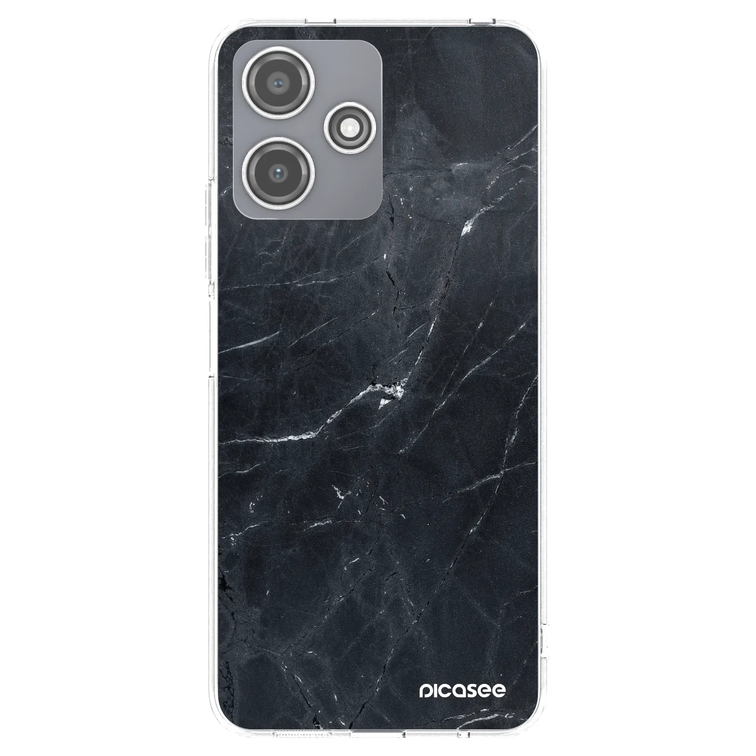 Picasee silikonski prozorni ovitek za Xiaomi Redmi 12 5G - Black marble