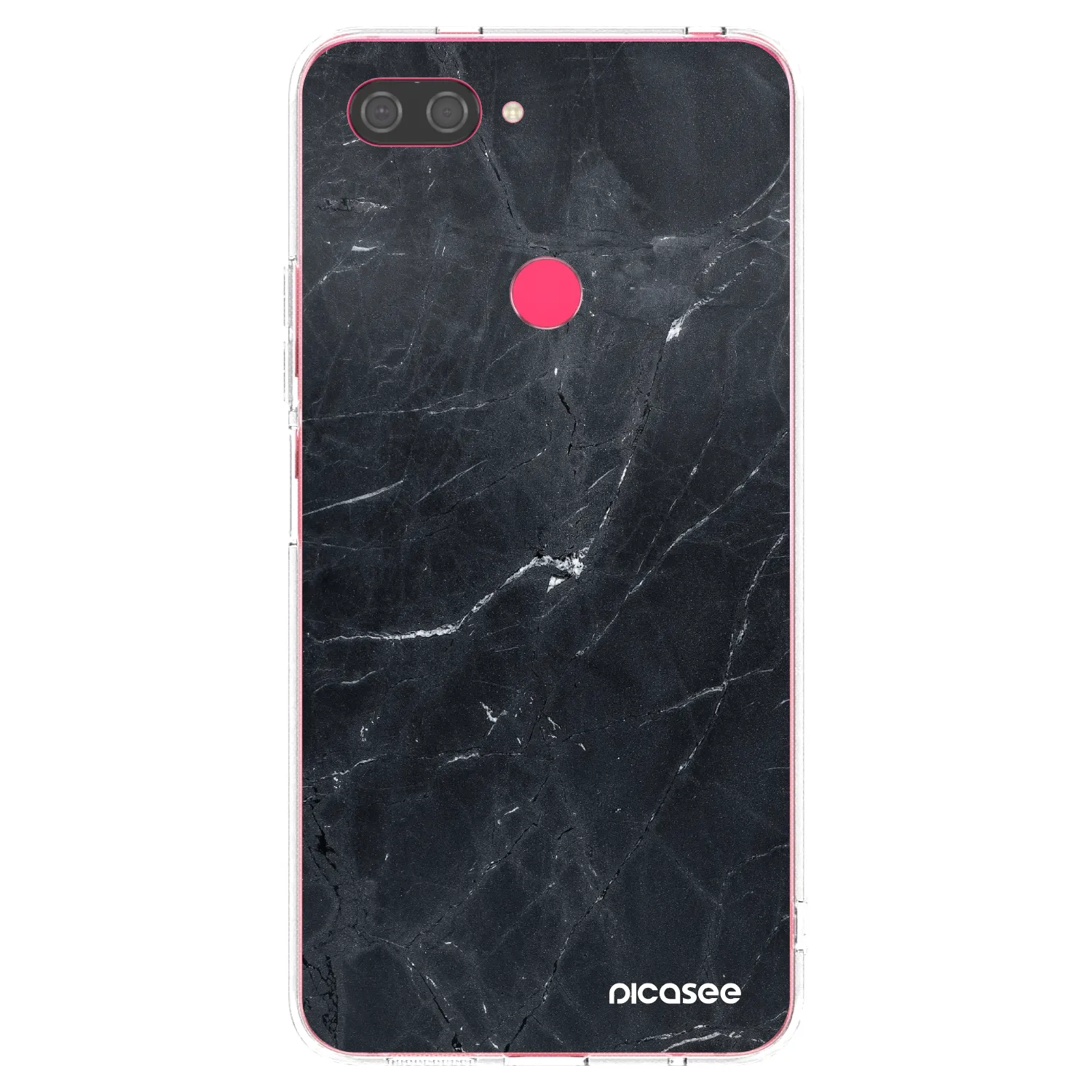 Picasee silikonski prozorni ovitek za Xiaomi Mi 8 Lite - Black marble