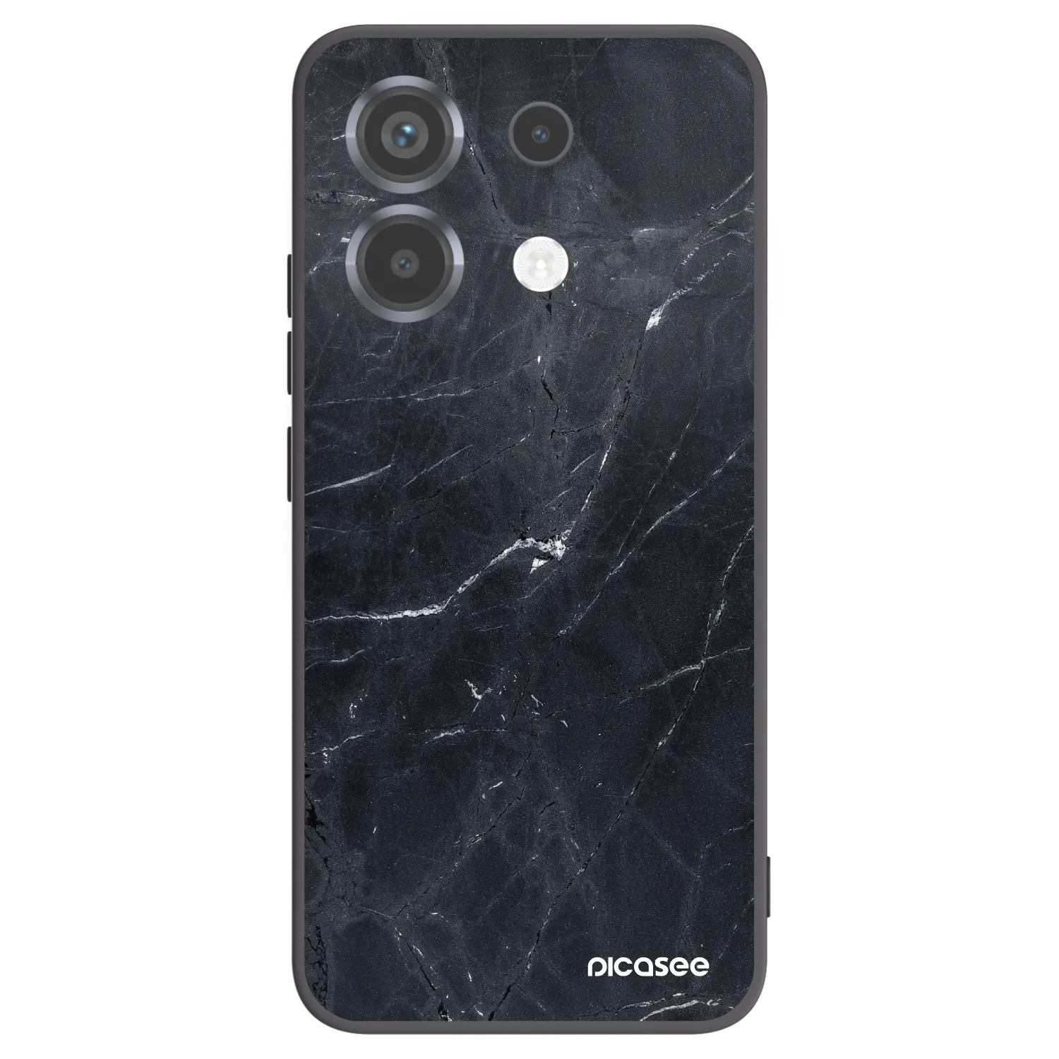 Picasee silikonski črni ovitek za Xiaomi Poco X6 - Black marble