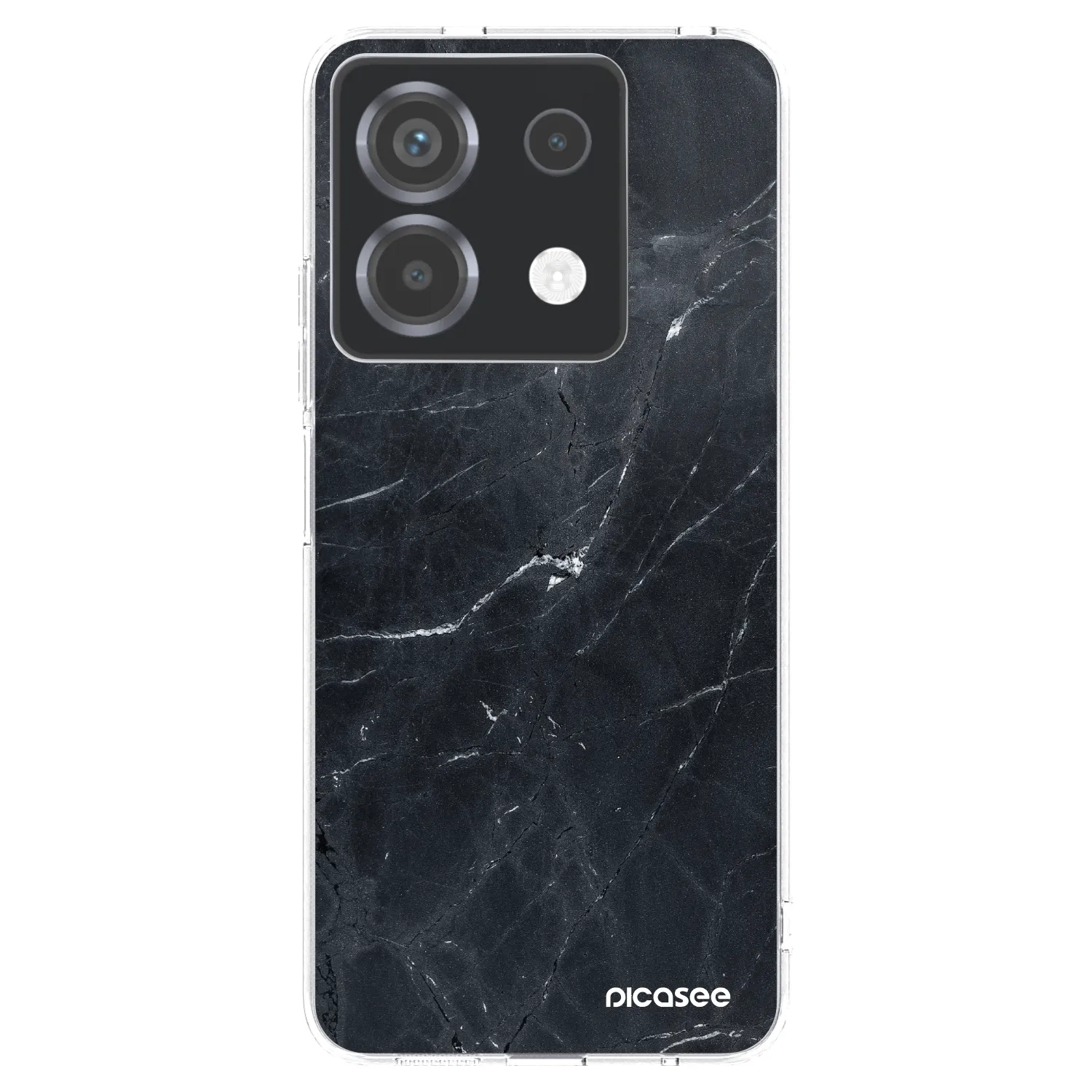 Picasee silikonski prozorni ovitek za Xiaomi Poco X6 - Black marble