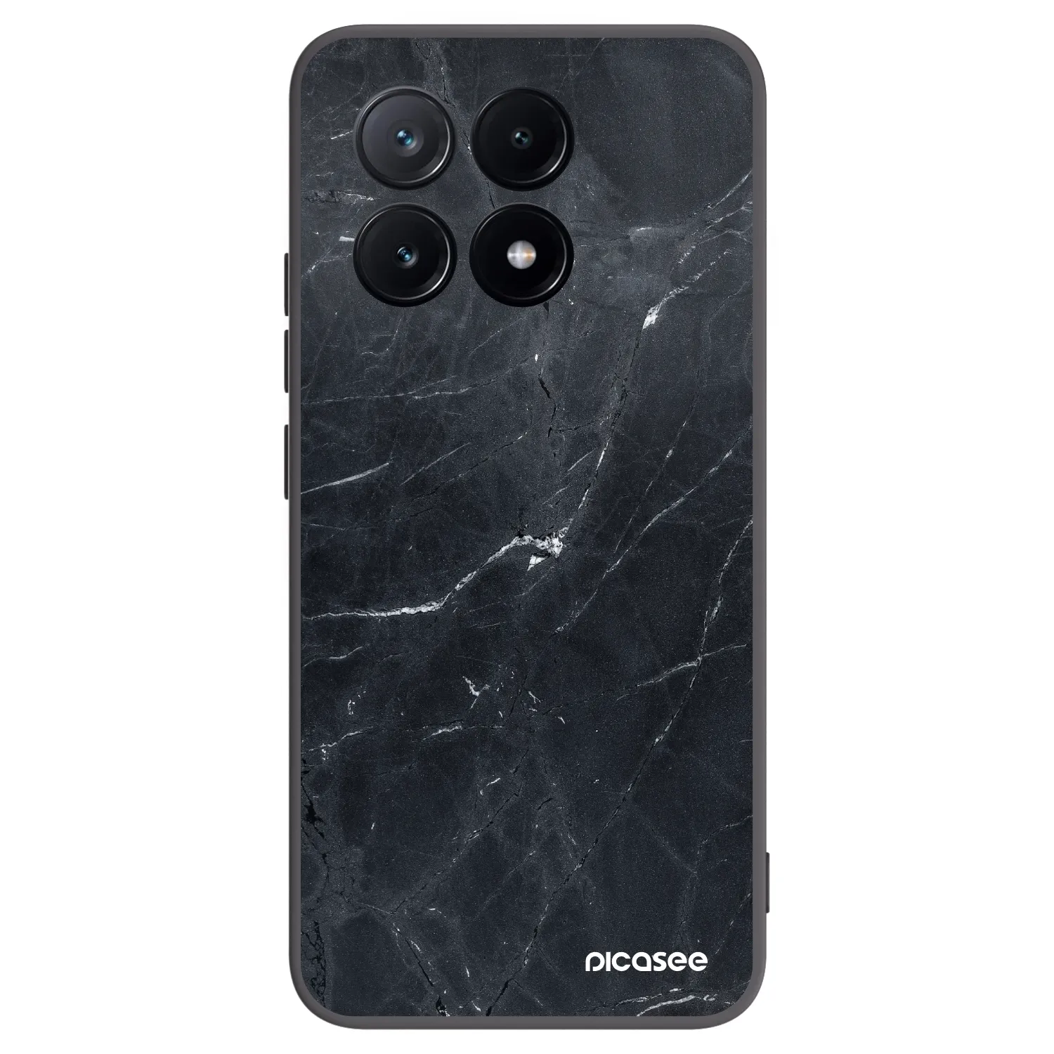 Picasee silikonski črni ovitek za Xiaomi Poco X6 Pro - Black marble