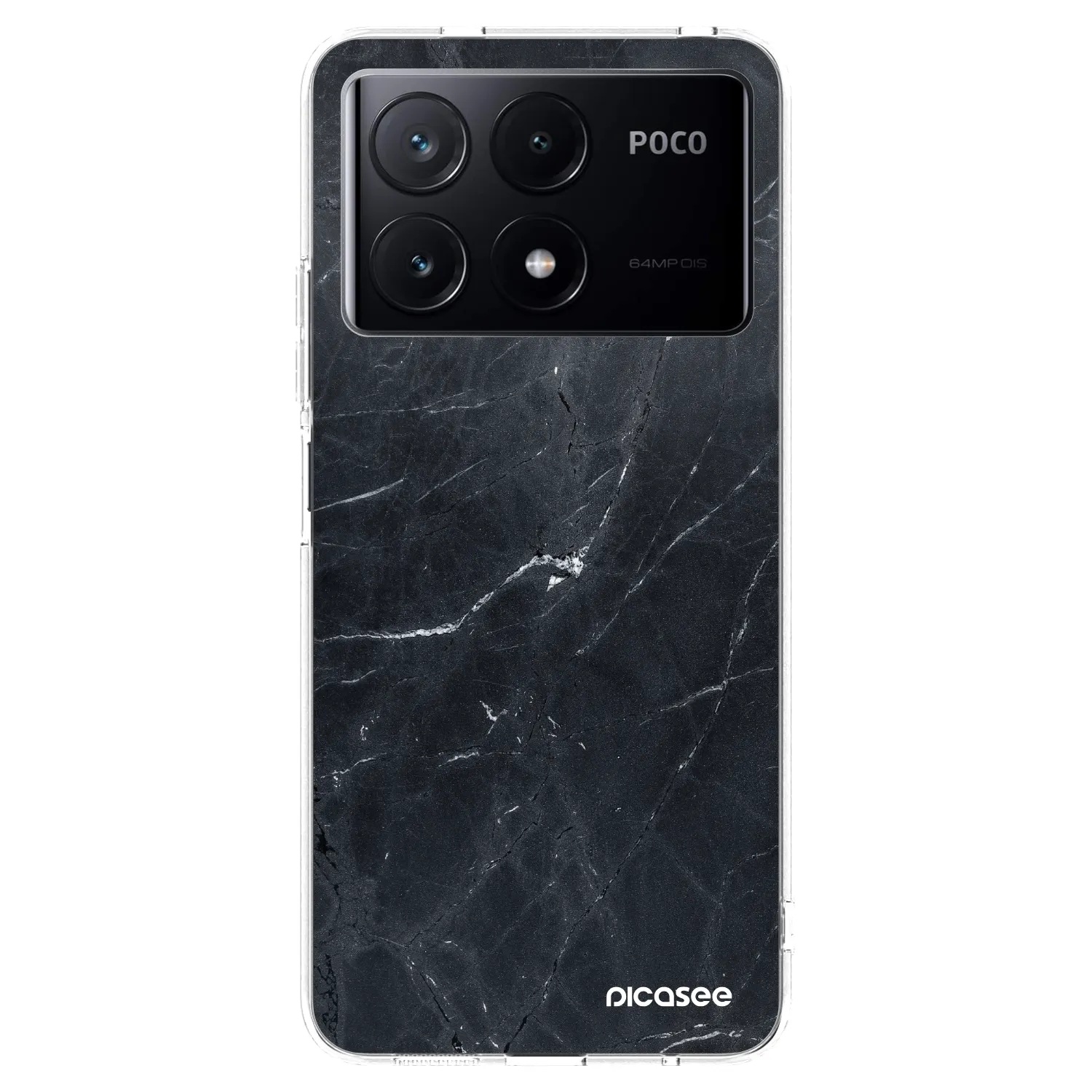 Picasee silikonski prozorni ovitek za Xiaomi Poco X6 Pro - Black marble