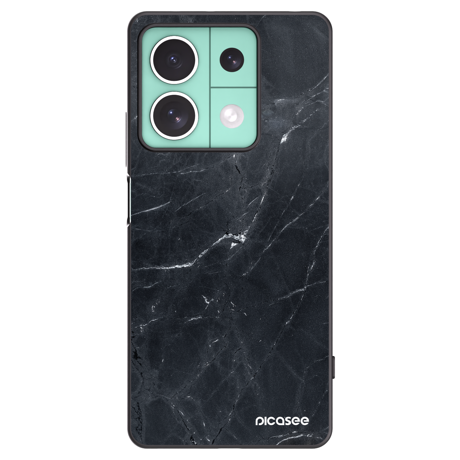 Picasee silikonski črni ovitek za Xiaomi Redmi Note 13 5G - Black marble