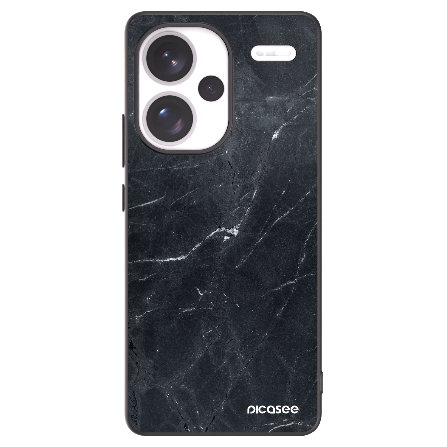 Picasee silikonski črni ovitek za Xiaomi Redmi Note 13 Pro+ 5G - Black marble