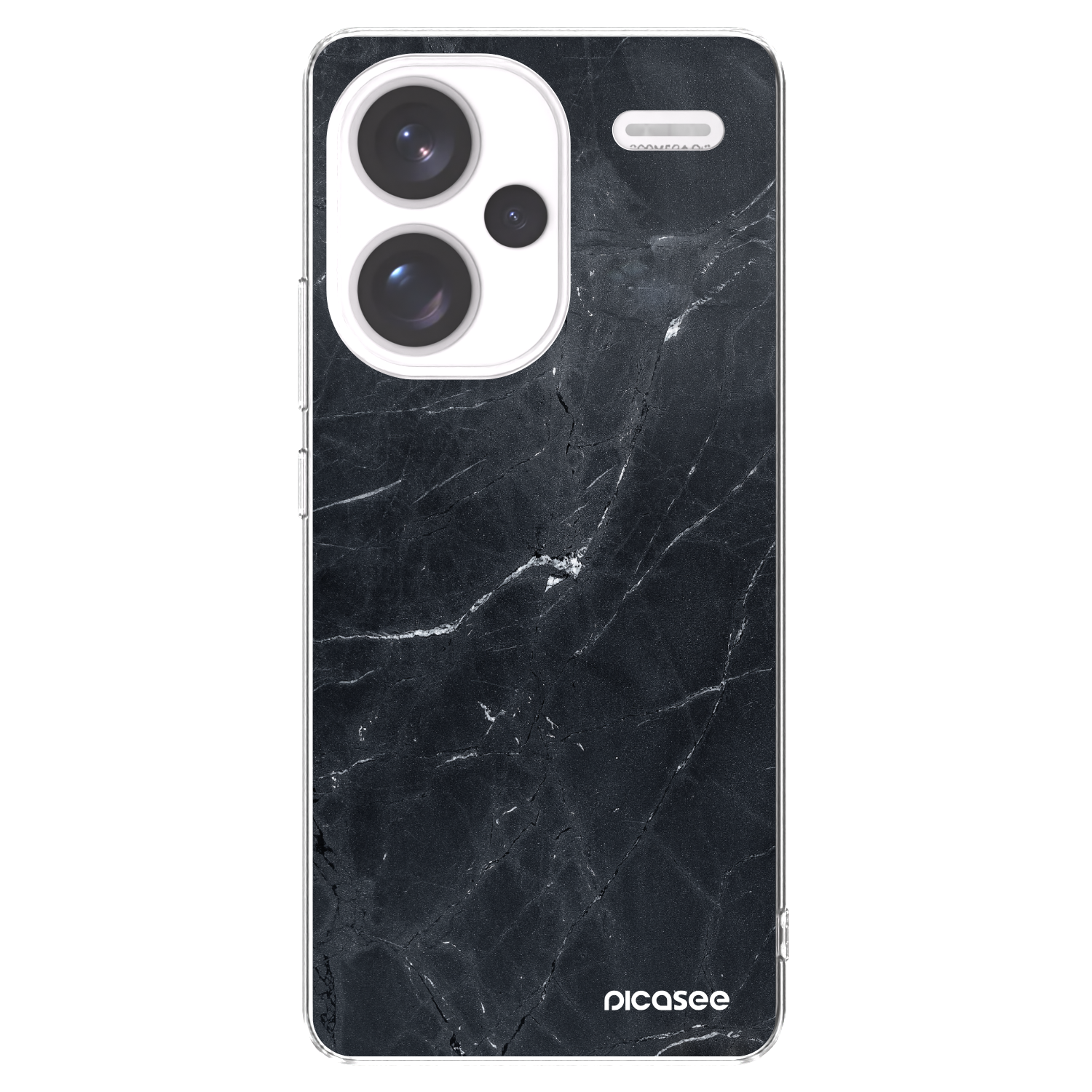 Picasee silikonski prozorni ovitek za Xiaomi Redmi Note 13 Pro+ 5G - Black marble