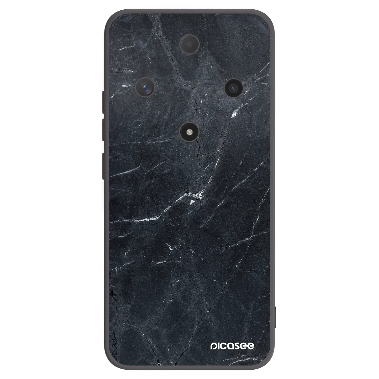 Picasee silikonski črni ovitek za Honor Magic6 Lite 5G - Black marble