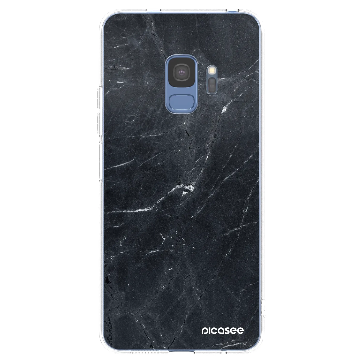 Picasee silikonski prozorni ovitek za Samsung Galaxy S9 G960F - Black marble