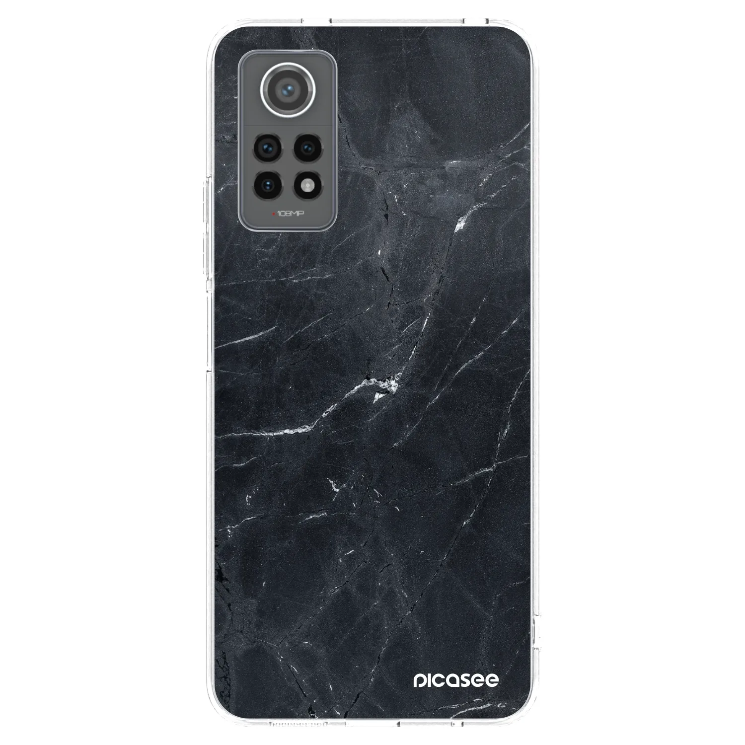 Picasee silikonski prozorni ovitek za Xiaomi Redmi Note 12 Pro 4G - Black marble