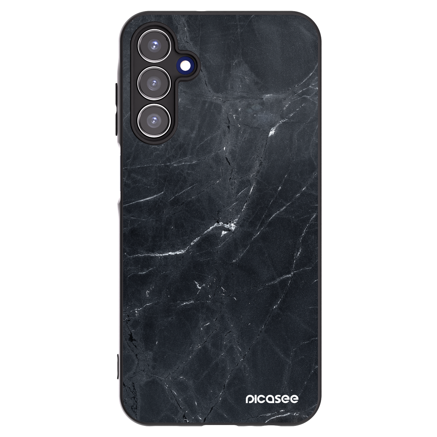 Picasee silikonski črni ovitek za Samsung Galaxy A15 A155F 4G - Black marble