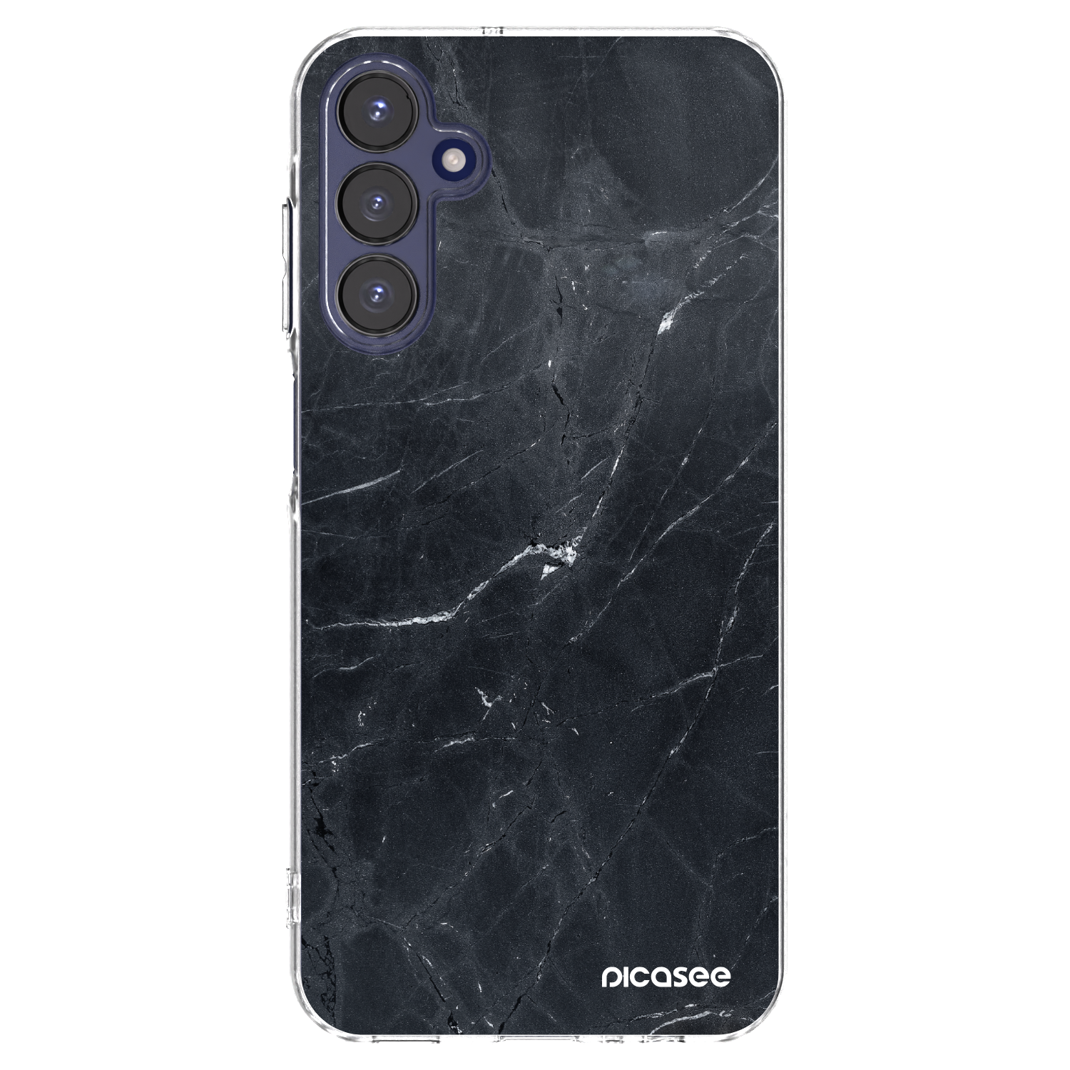 Picasee silikonski prozorni ovitek za Samsung Galaxy A15 A155F 4G - Black marble