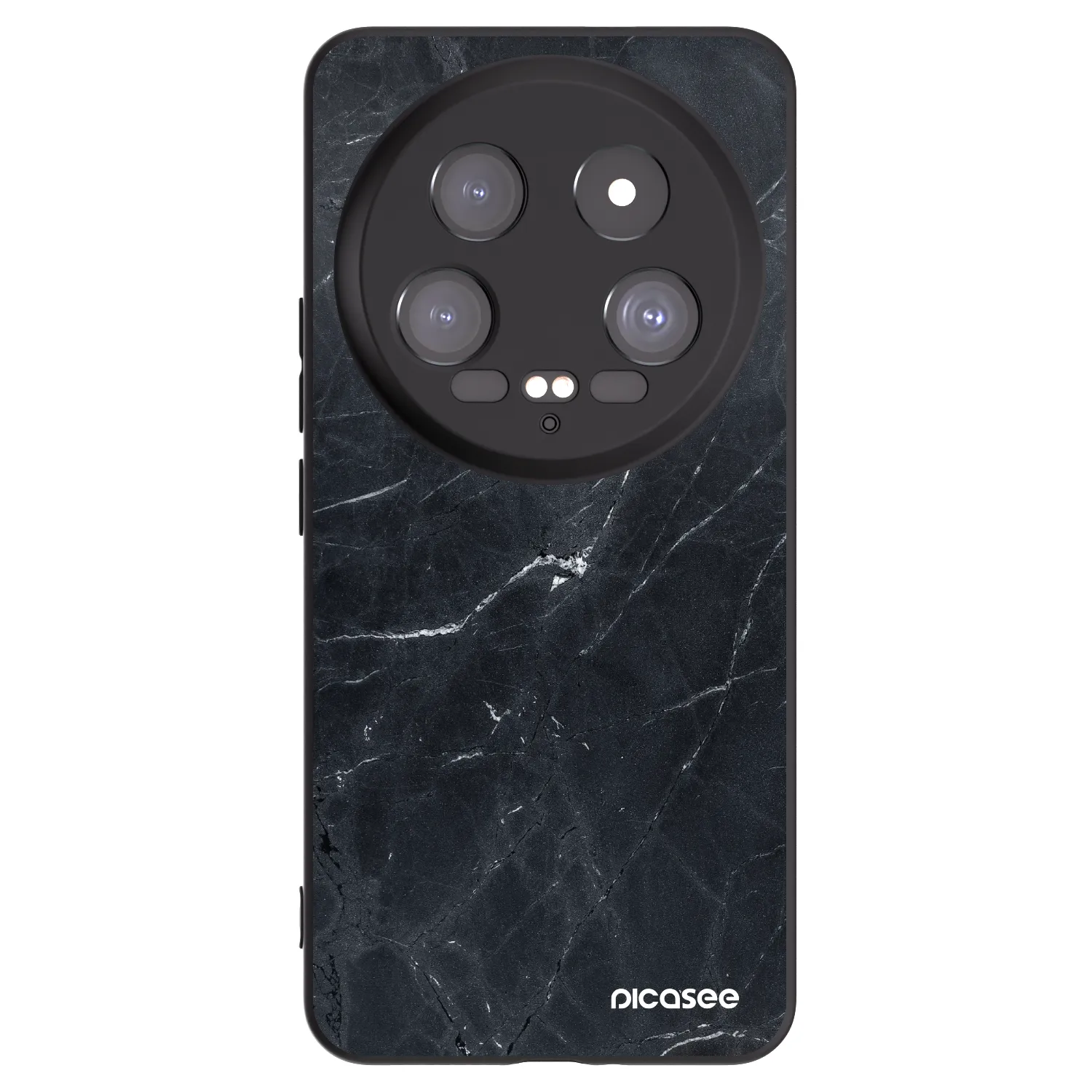 Picasee silikonski črni ovitek za Xiaomi 14 Ultra - Black marble