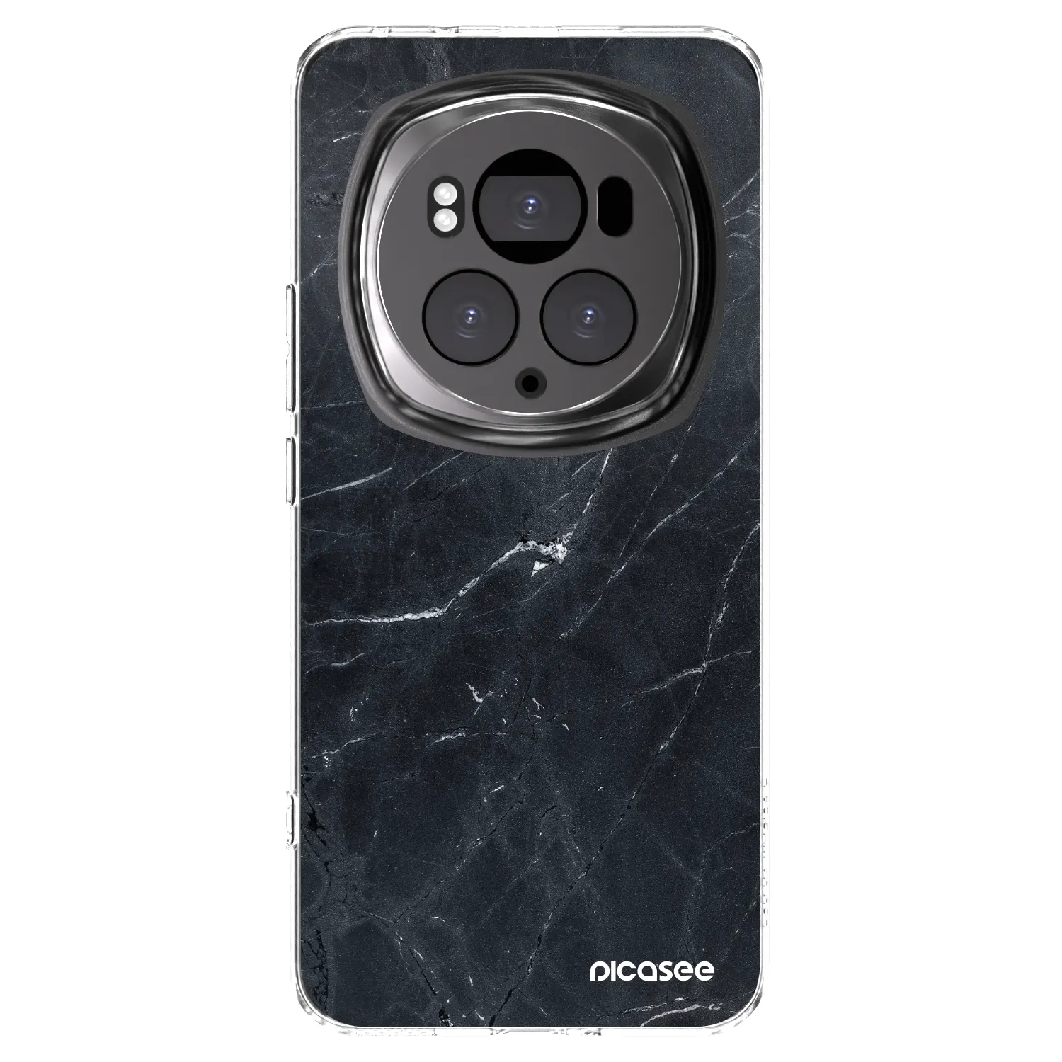Picasee silikonski prozorni ovitek za Honor Magic6 Pro - Black marble