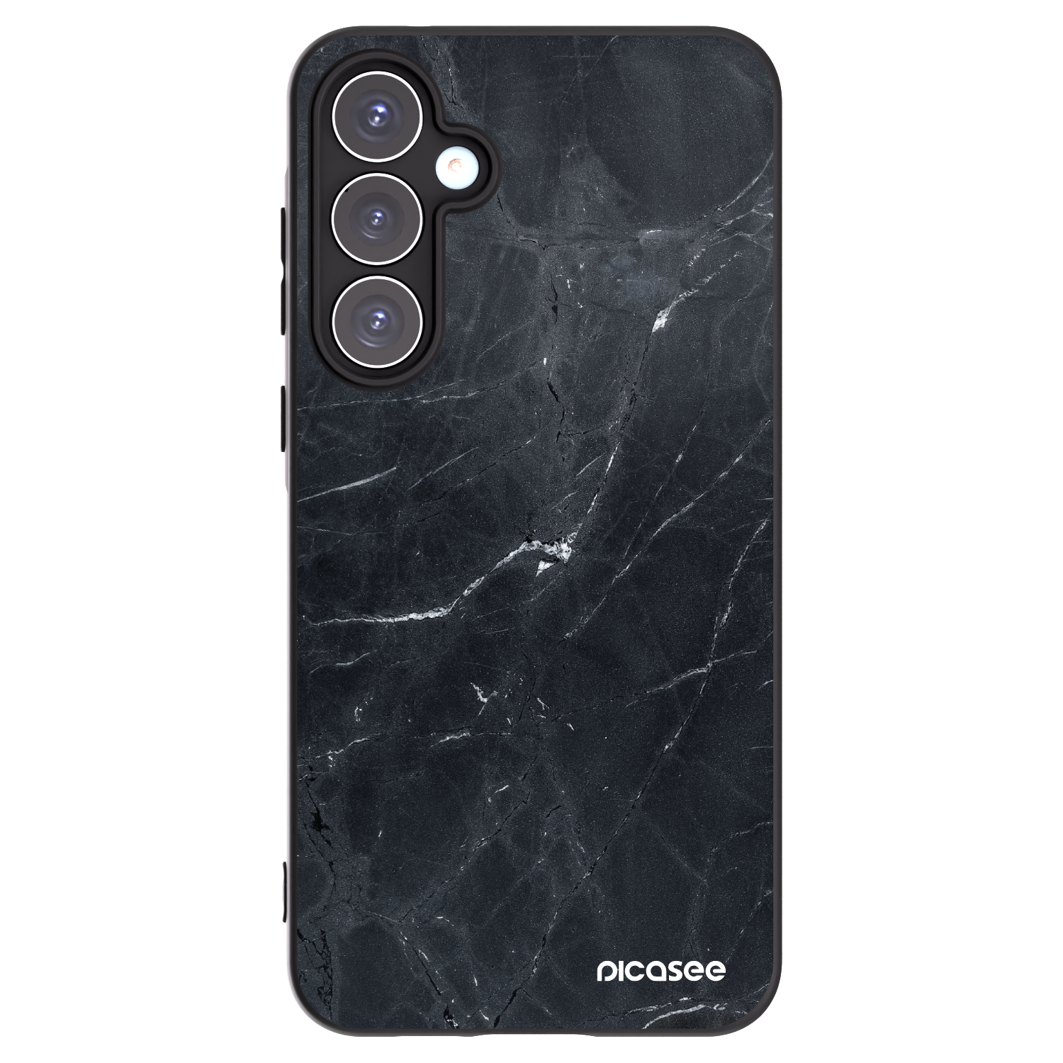 Picasee silikonski črni ovitek za Samsung Galaxy A55 5G A556B - Black marble